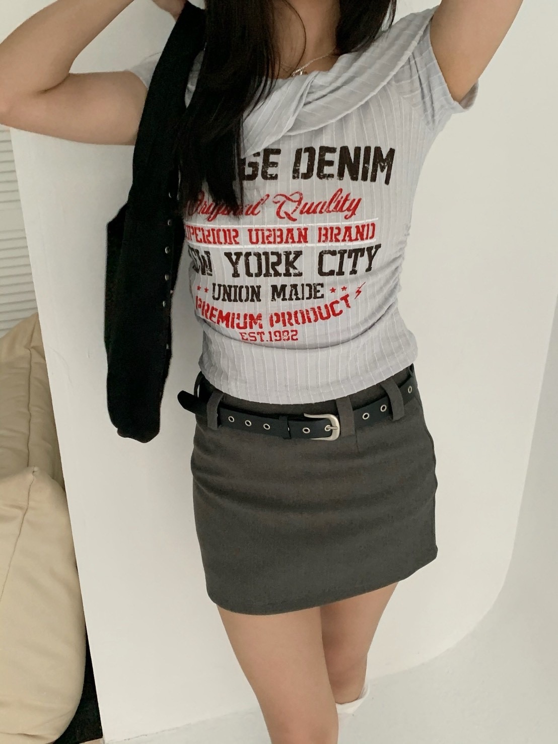 B174簡約西裝短裙