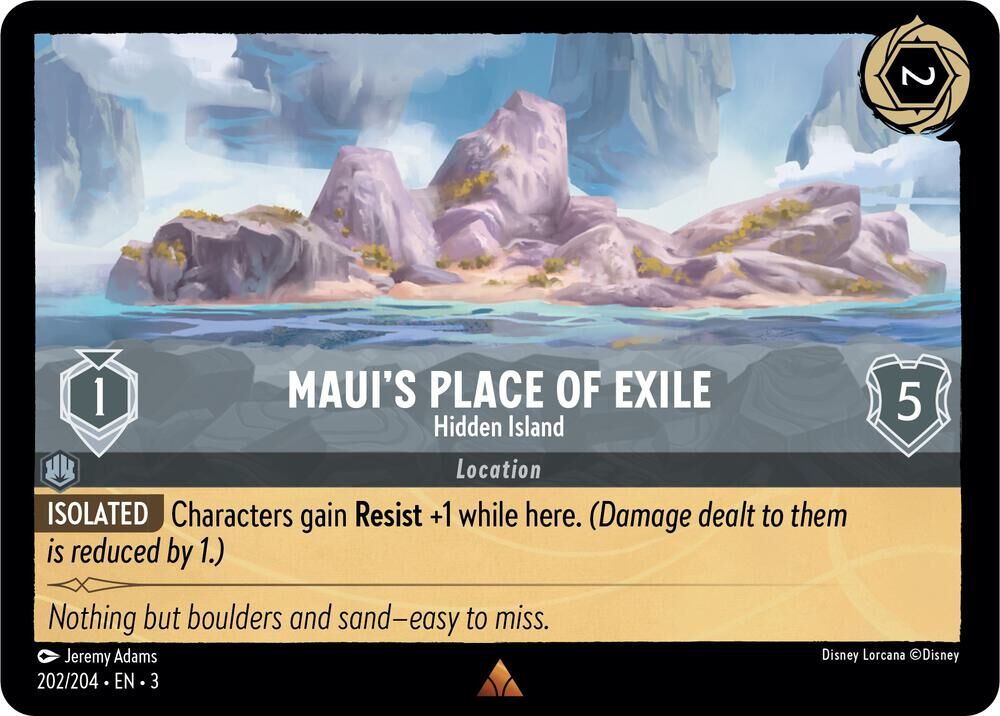 Into the Inklands - 202/204 Maui's Place of Exile - Hidden Island UC (Foil)