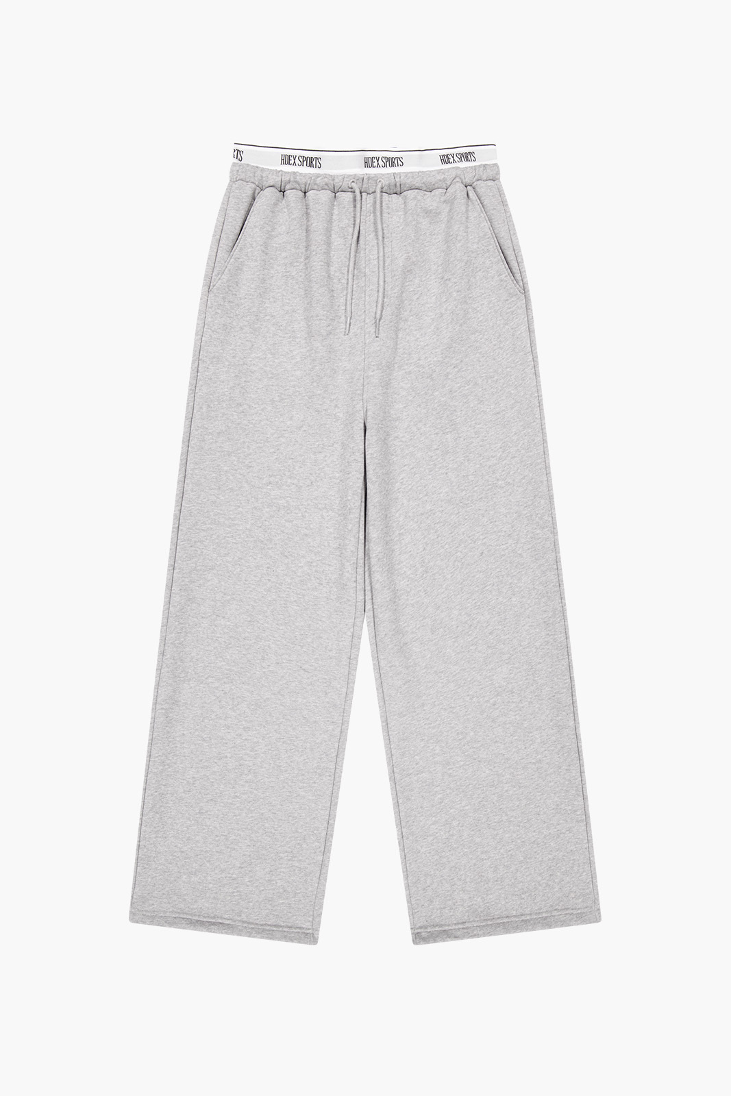 【入LIVECODE一件減至$378😱🔥！】【韓妹大熱運動日常品牌HDEX🔥】Banding Retreat Double LayerSweat Pantss (Melange Gray/Black)