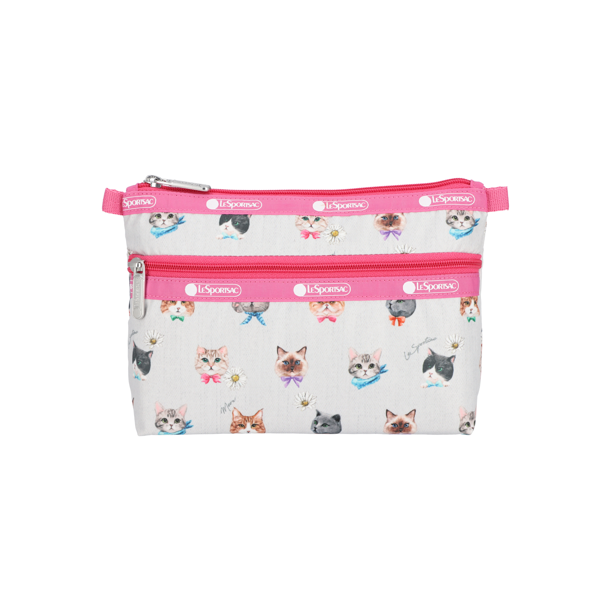 COSMETIC CLUTCH (PLAYFUL CATS GRAY ACC)
