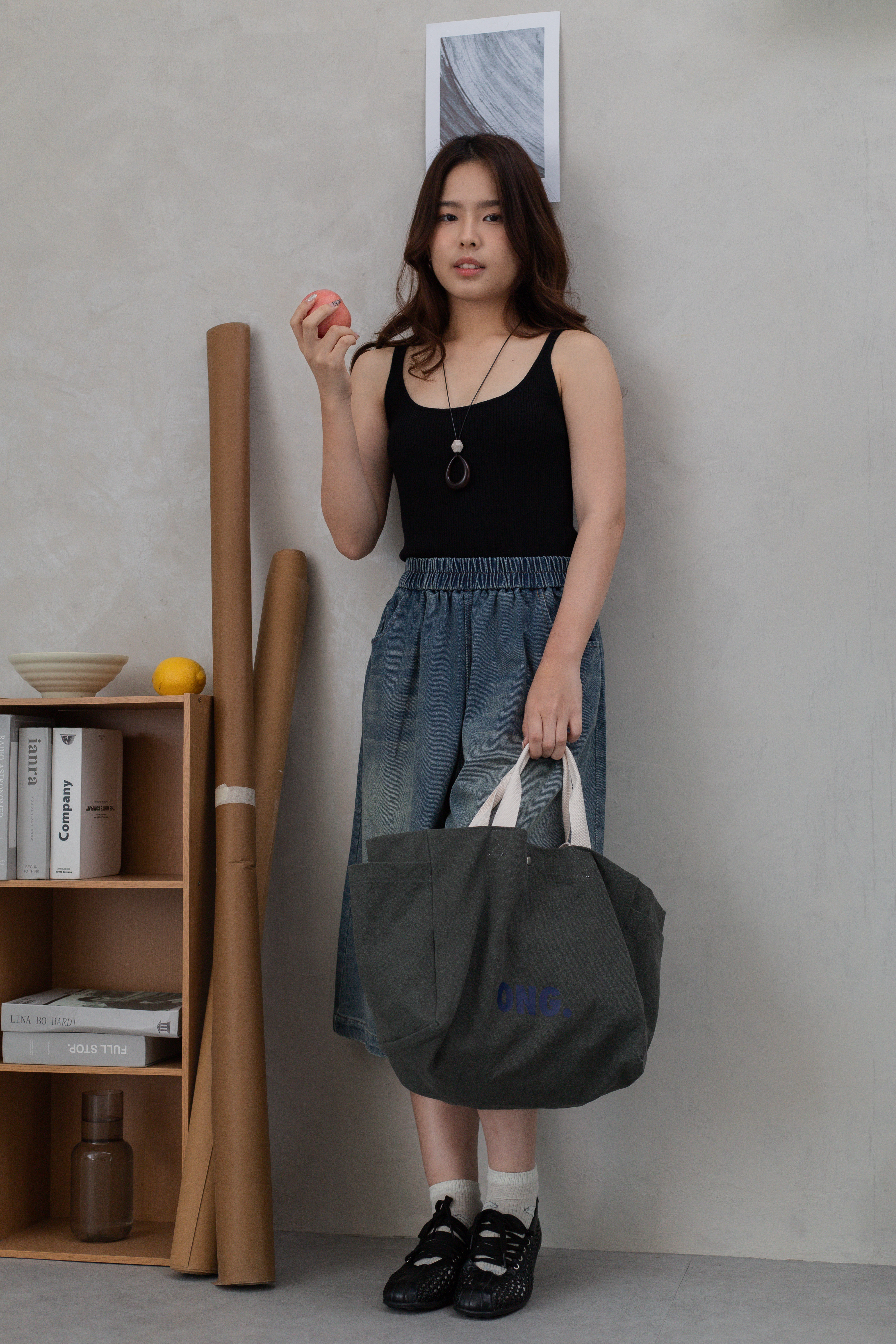 Asha Ribbed Tank Top Black -2680KVBLK