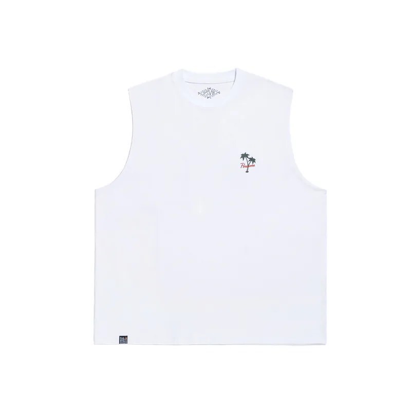 PERSEVERE WAVES OF PASSION SLEEVELESS T-SHIRT - WHITE FULL SIZE