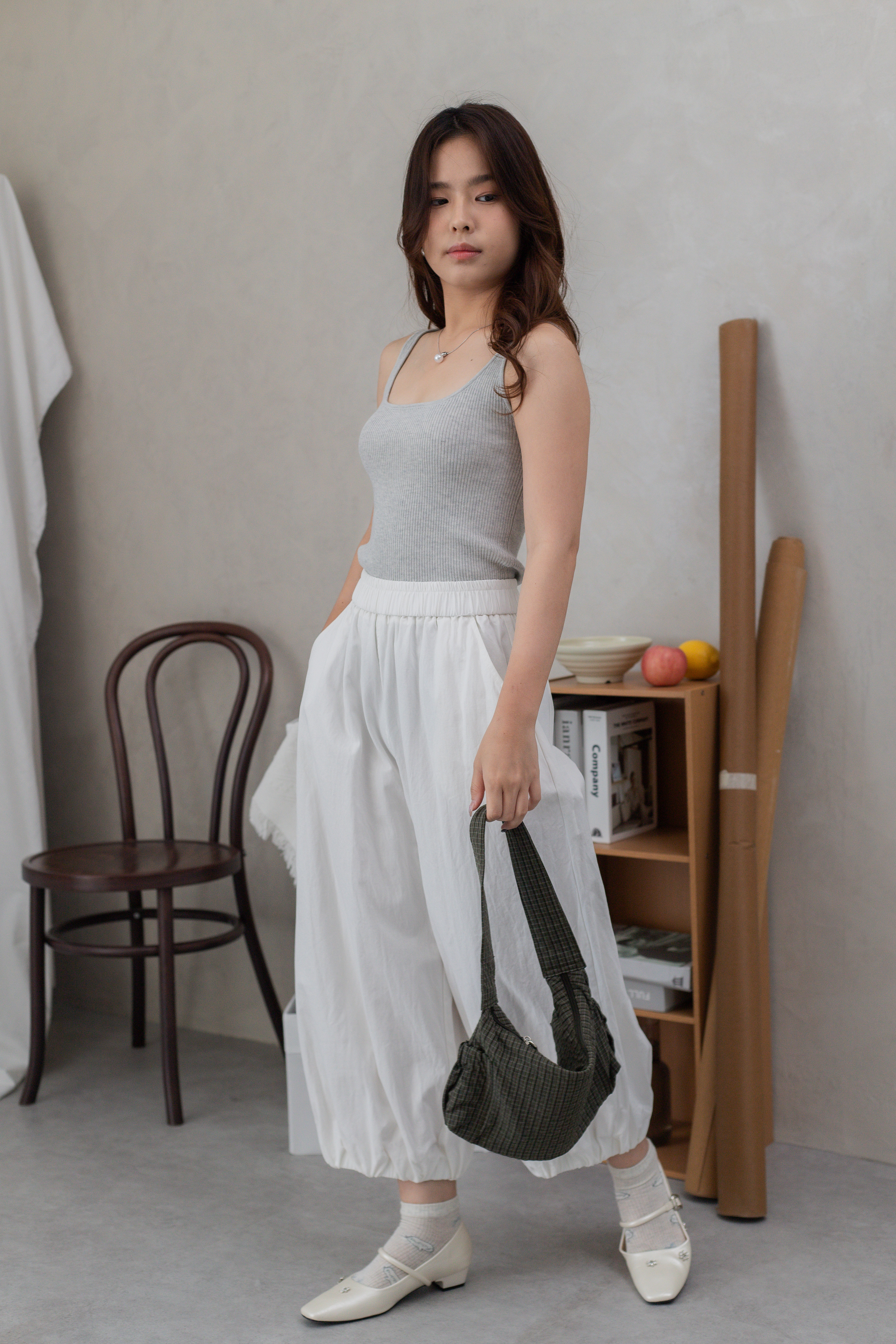 Asha Ribbed Tank Top Oat -2680KVOAT