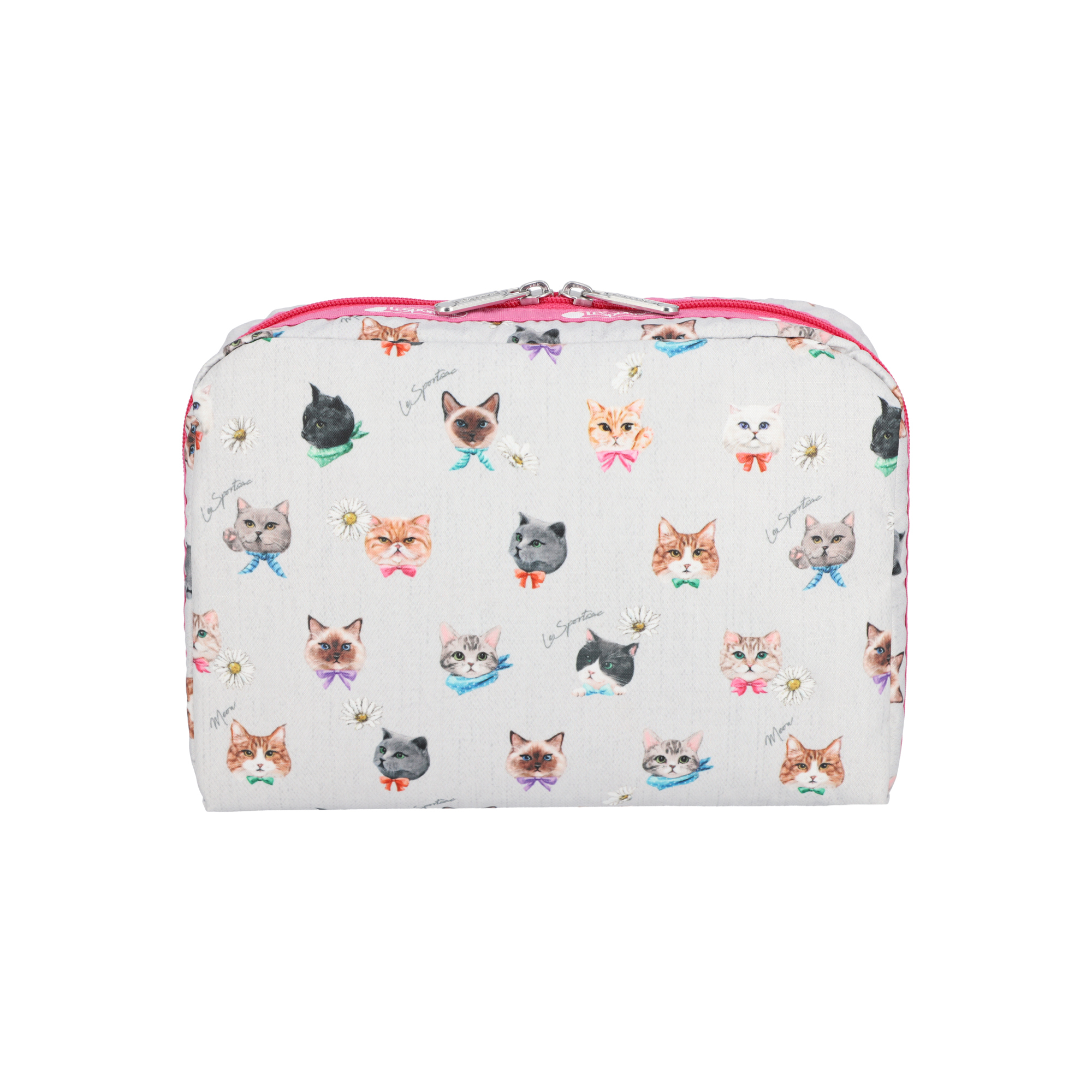 EXTRA LARGE RECTANGULAR COSMETIC (PLAYFUL CATS GRAY ACC)