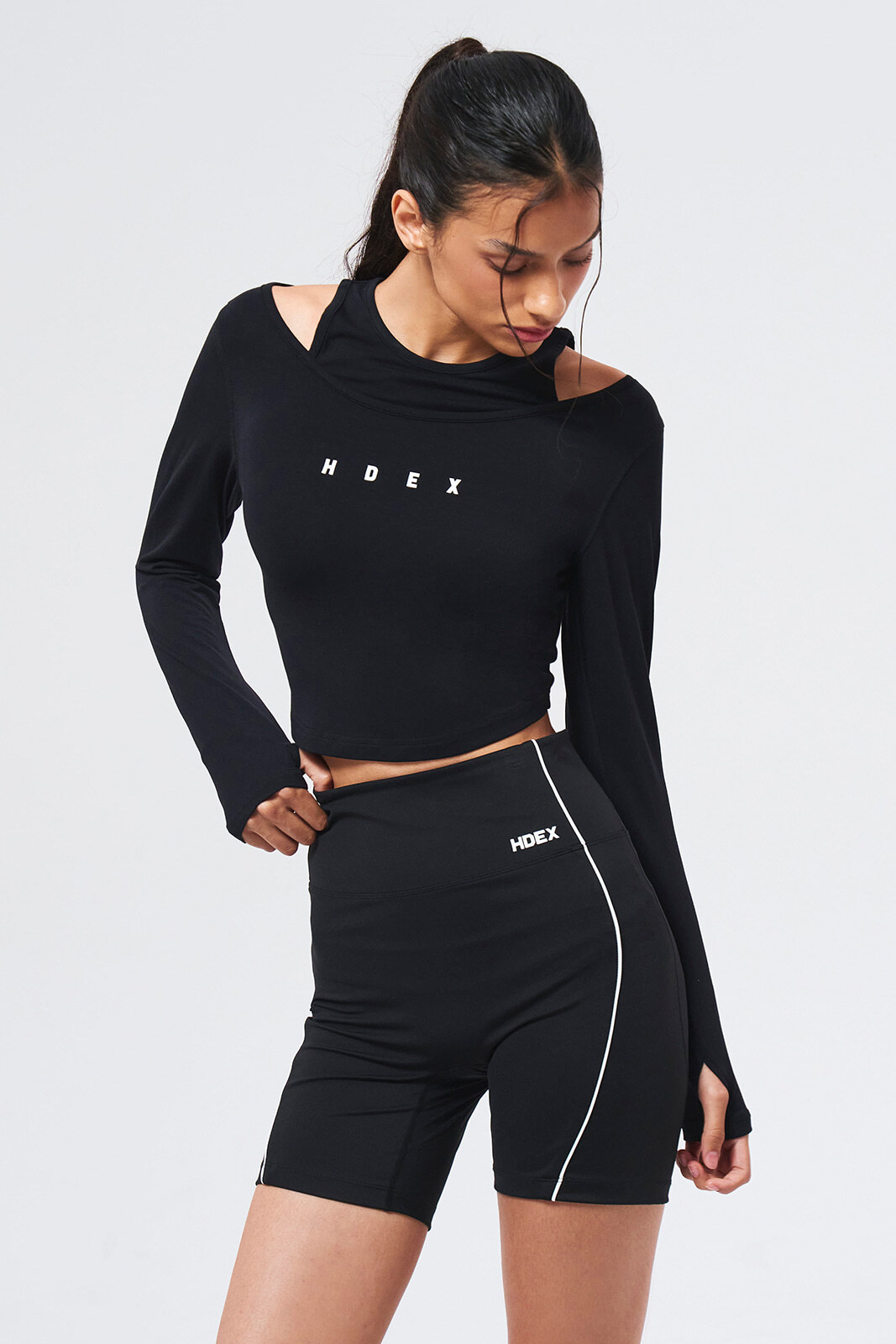 【入LIVECODE一件減至$268😱🔥！】【韓妹大熱運動日常品牌HDEX🔥】Women's Brisen Layered Long Sleeve -Black