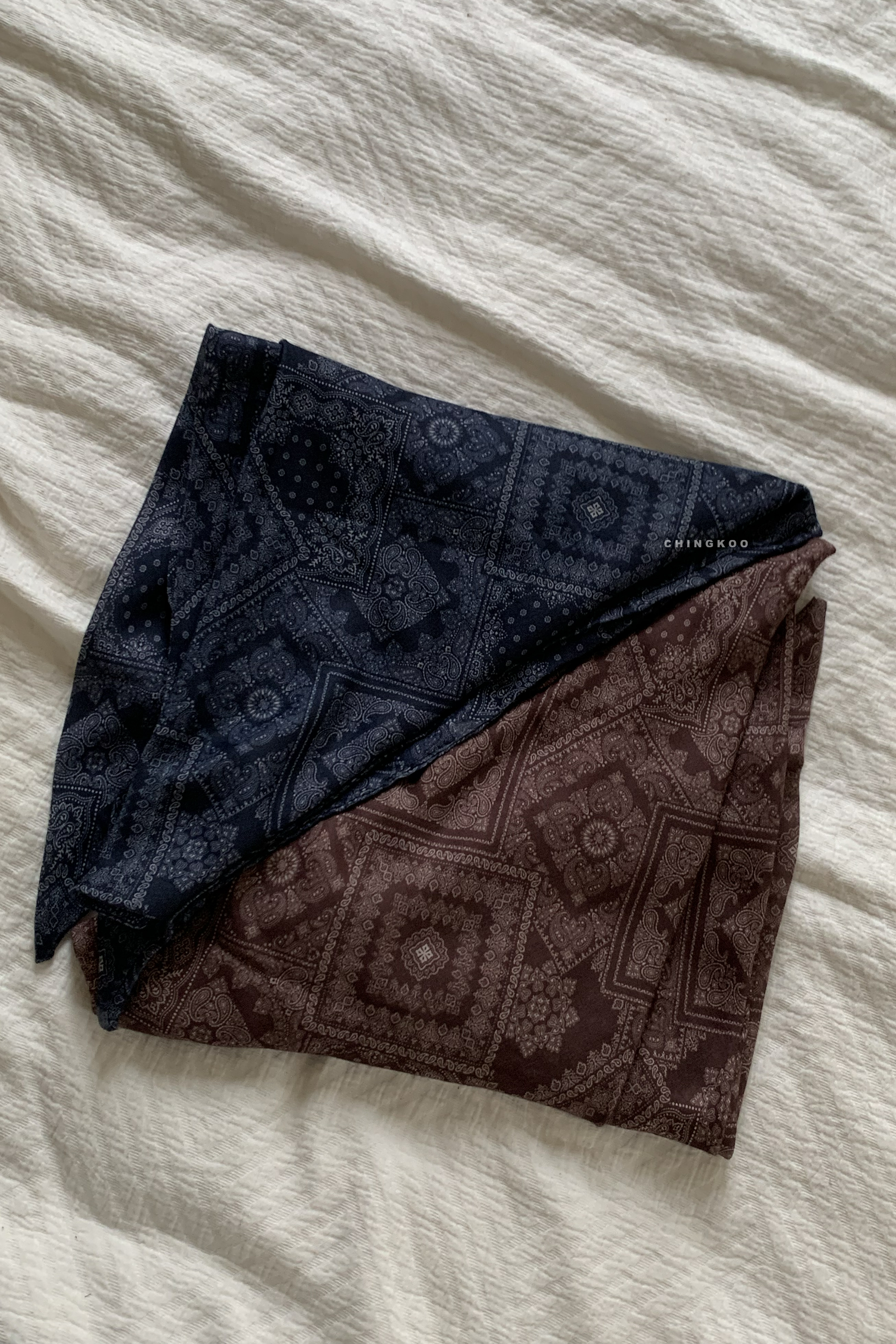 April｜復古變形蟲三角巾 2色