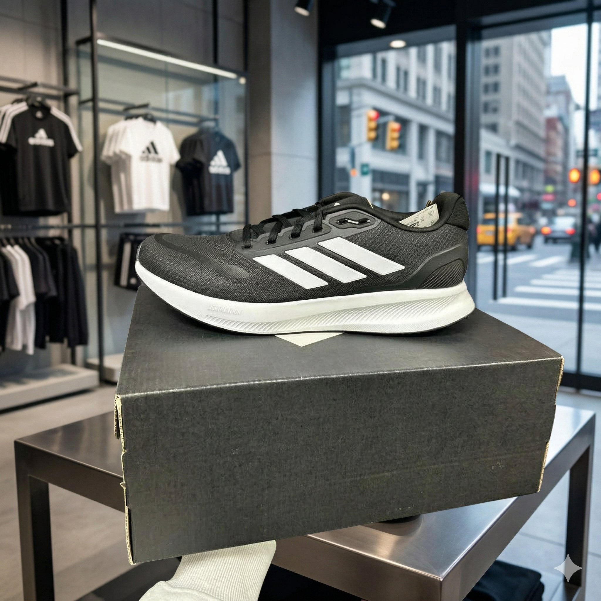 【現貨】adidas LL121342 RUNFALCON 5 WIDE 男裝運動鞋(黑色)