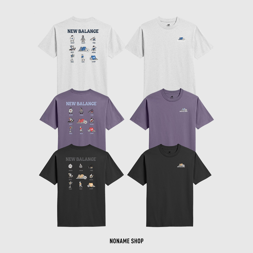 NEW BALANCE NB BOY系列 IU同款 戶外角色 塗鴉 短袖 三色 (男款)