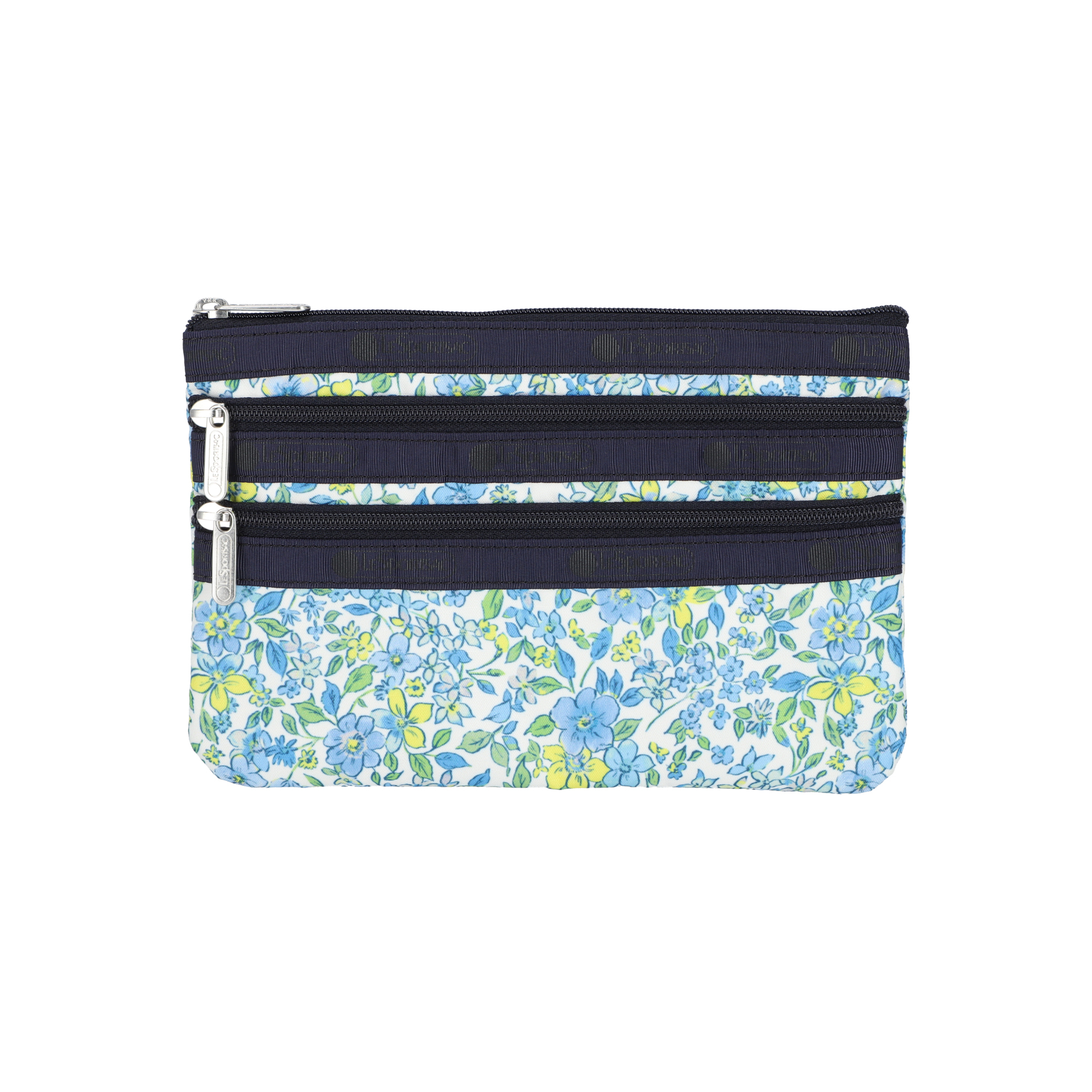 3-ZIP COSMETIC (TAPESTRY FLOWER BLUE)