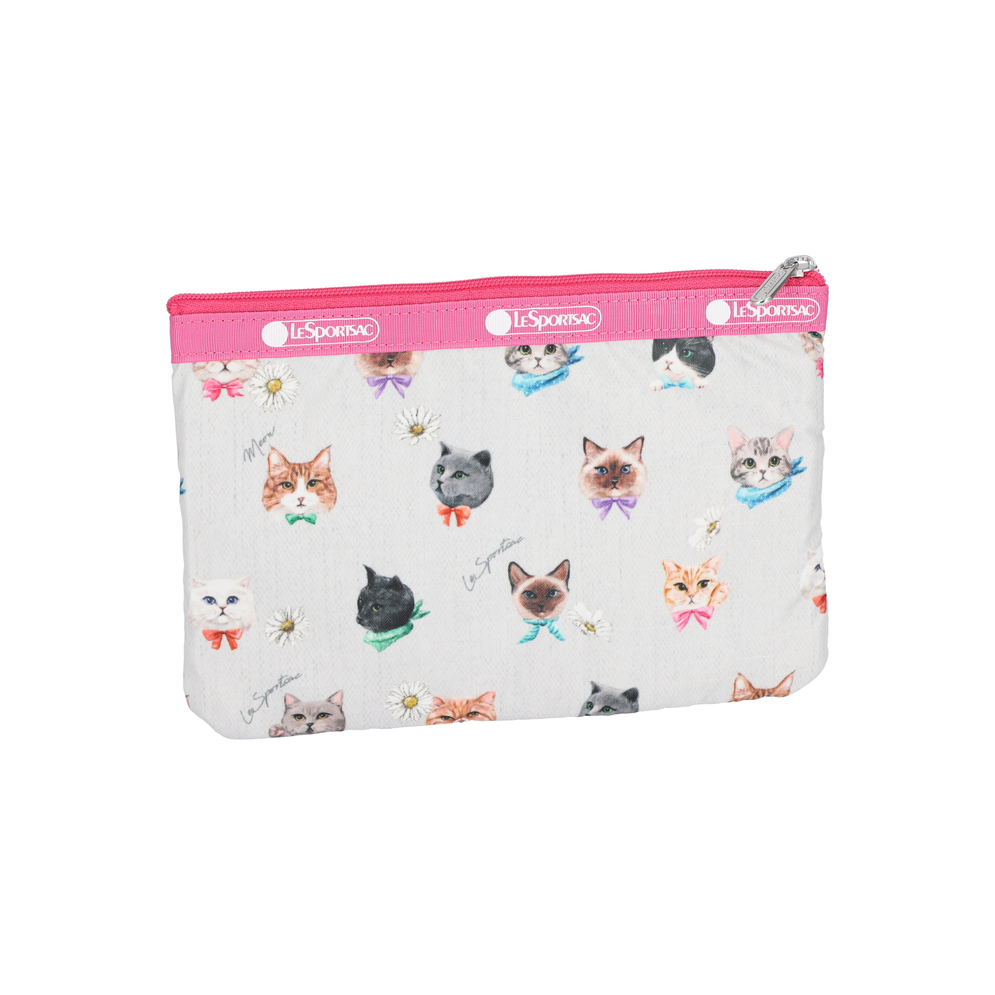 3-ZIP COSMETIC (PLAYFUL CATS GRAY ACC)