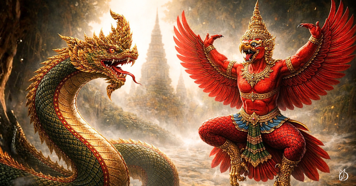 金翅鳥與那伽。