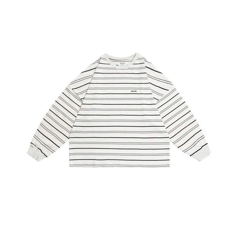 PERSEVERE CLASSIC STRIPED LONG-SLEEVE T-SHIRT - WHITE STRIPE SIZE L