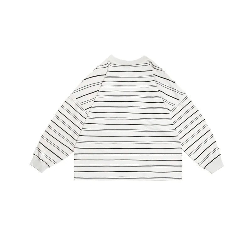 PERSEVERE CLASSIC STRIPED LONG-SLEEVE T-SHIRT - WHITE STRIPE SIZE L