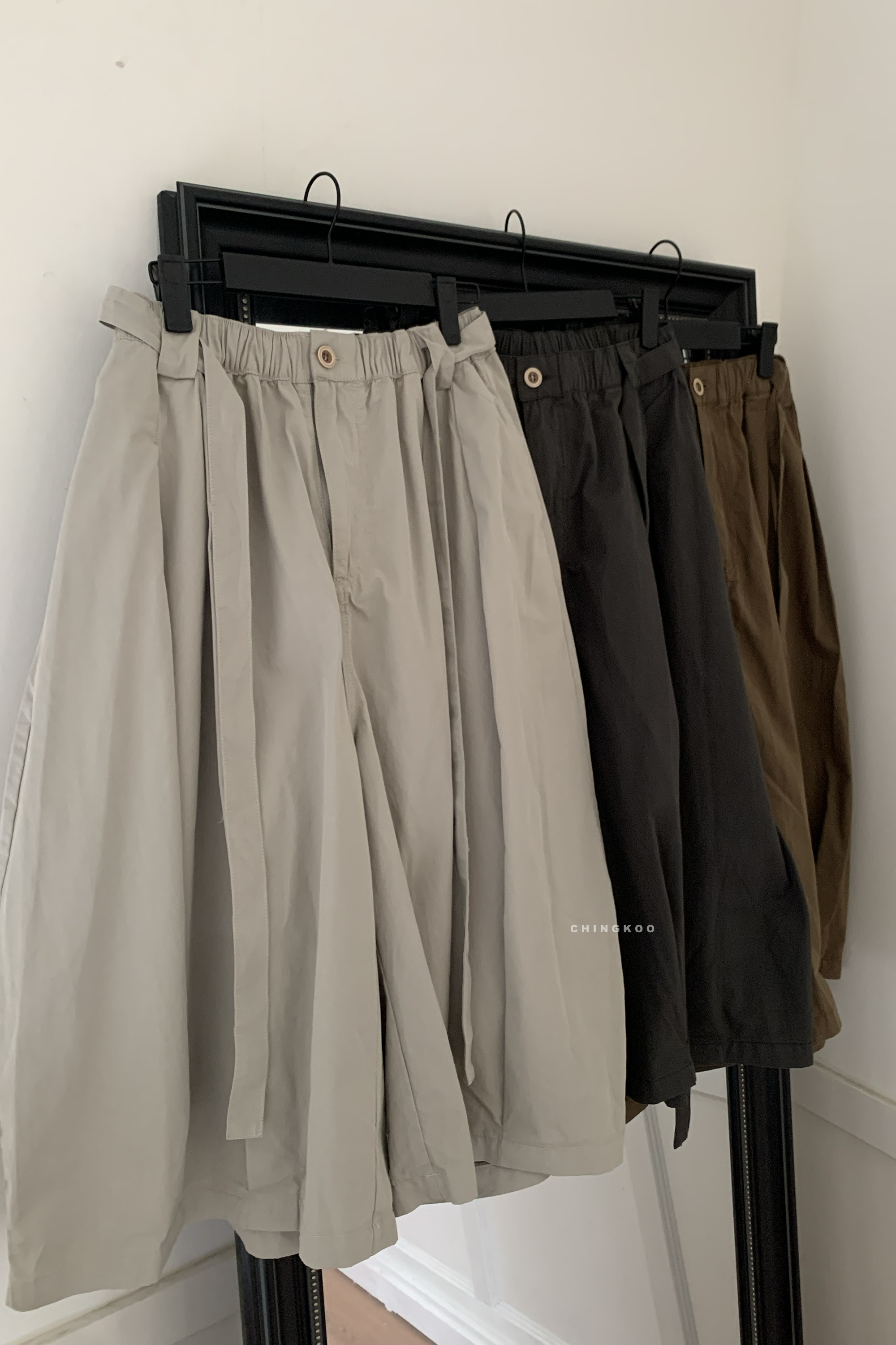 April｜日系腰帶七分燈籠褲 2色