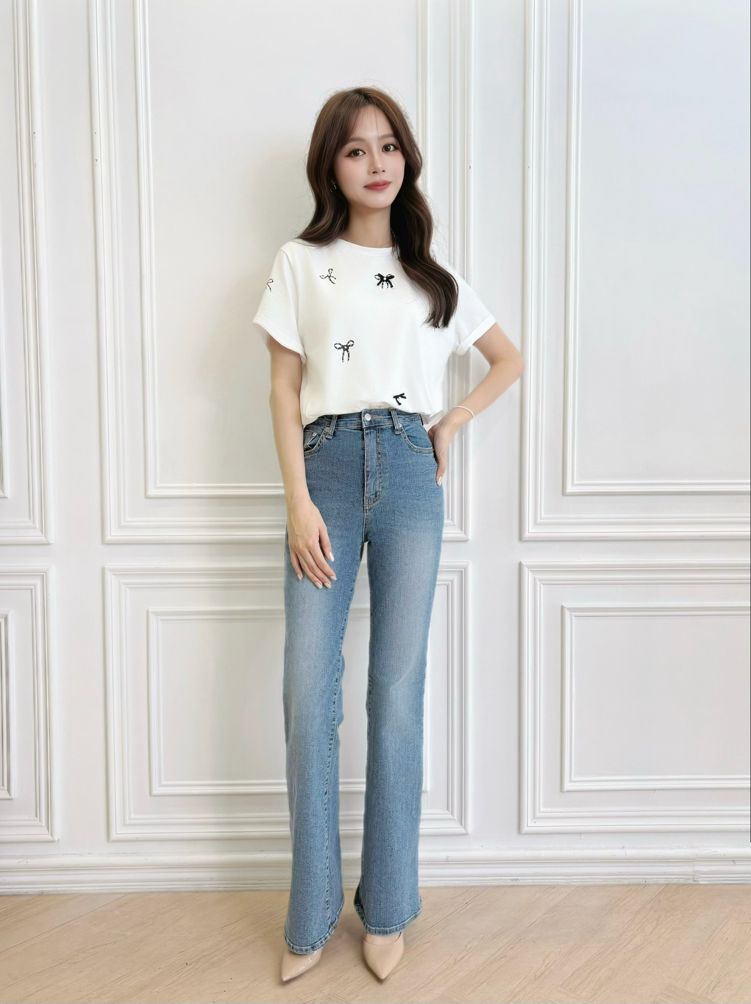 長腿姊姊!靴型牛仔褲