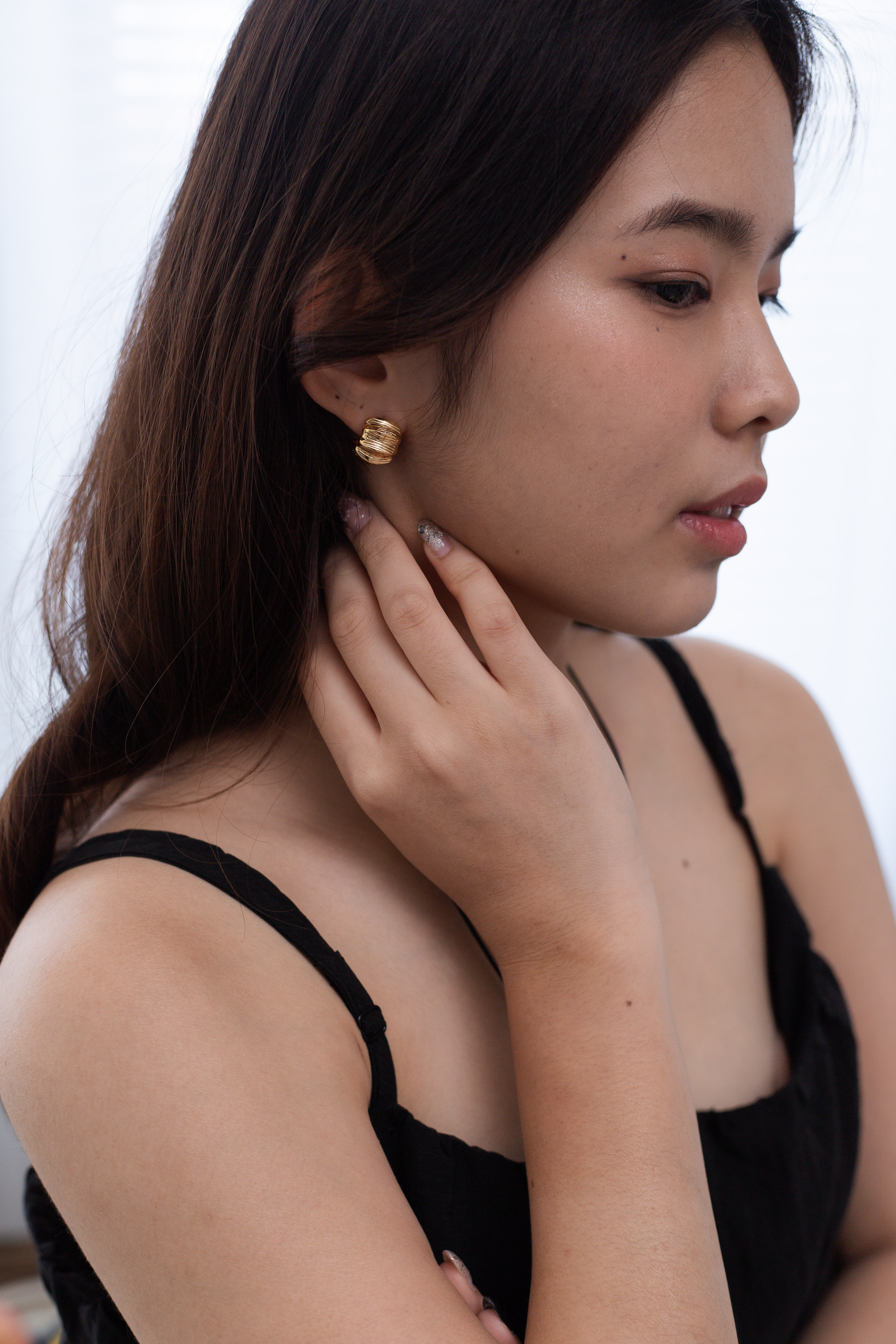 Otis Ribbd Earring -D131