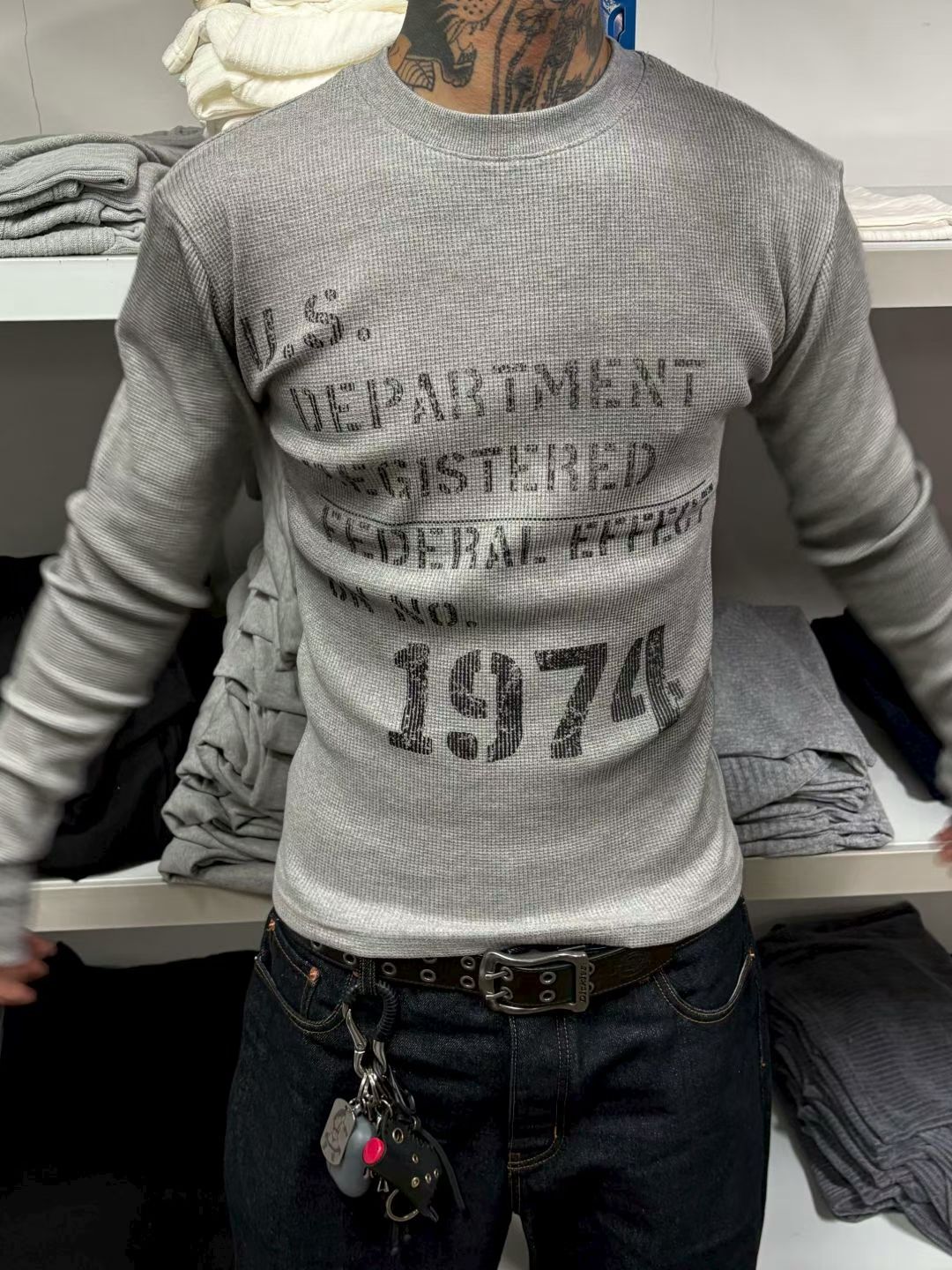 英文字長袖衫 SCOPE-152T