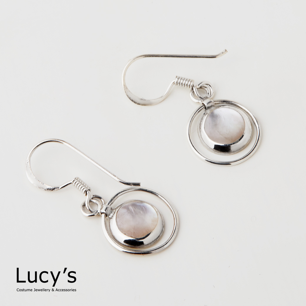 925純銀 柔焦幻境 耳勾耳環 (108866)