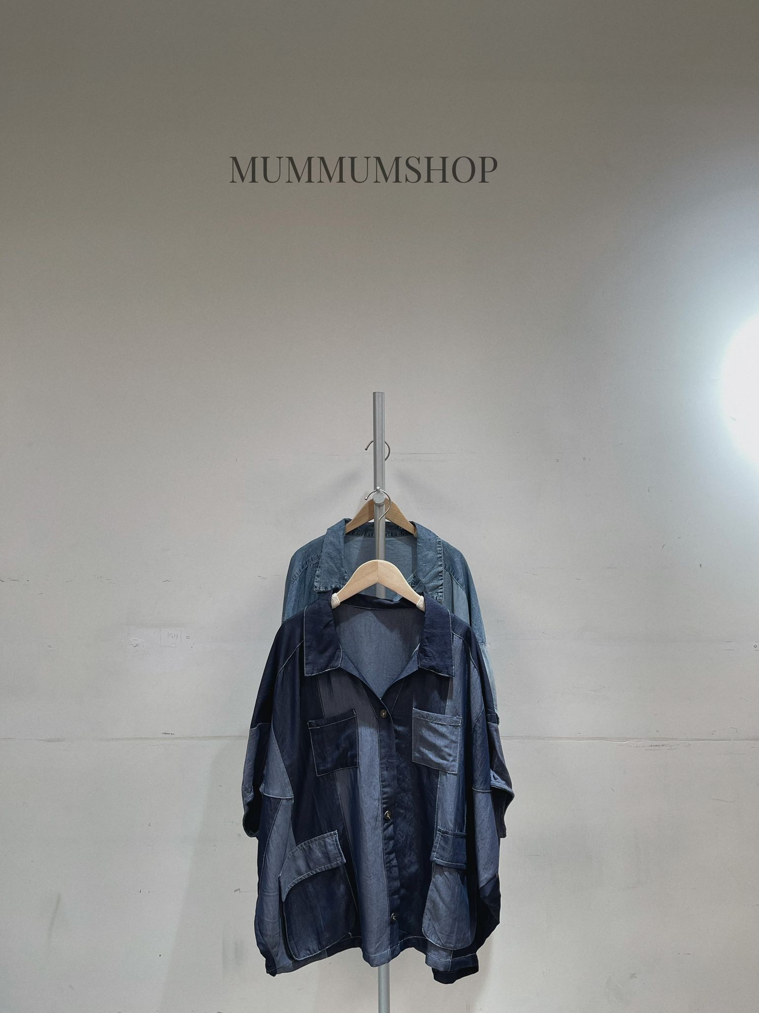 0213245a/牛仔拼布設計短袖上衣　71/50/26