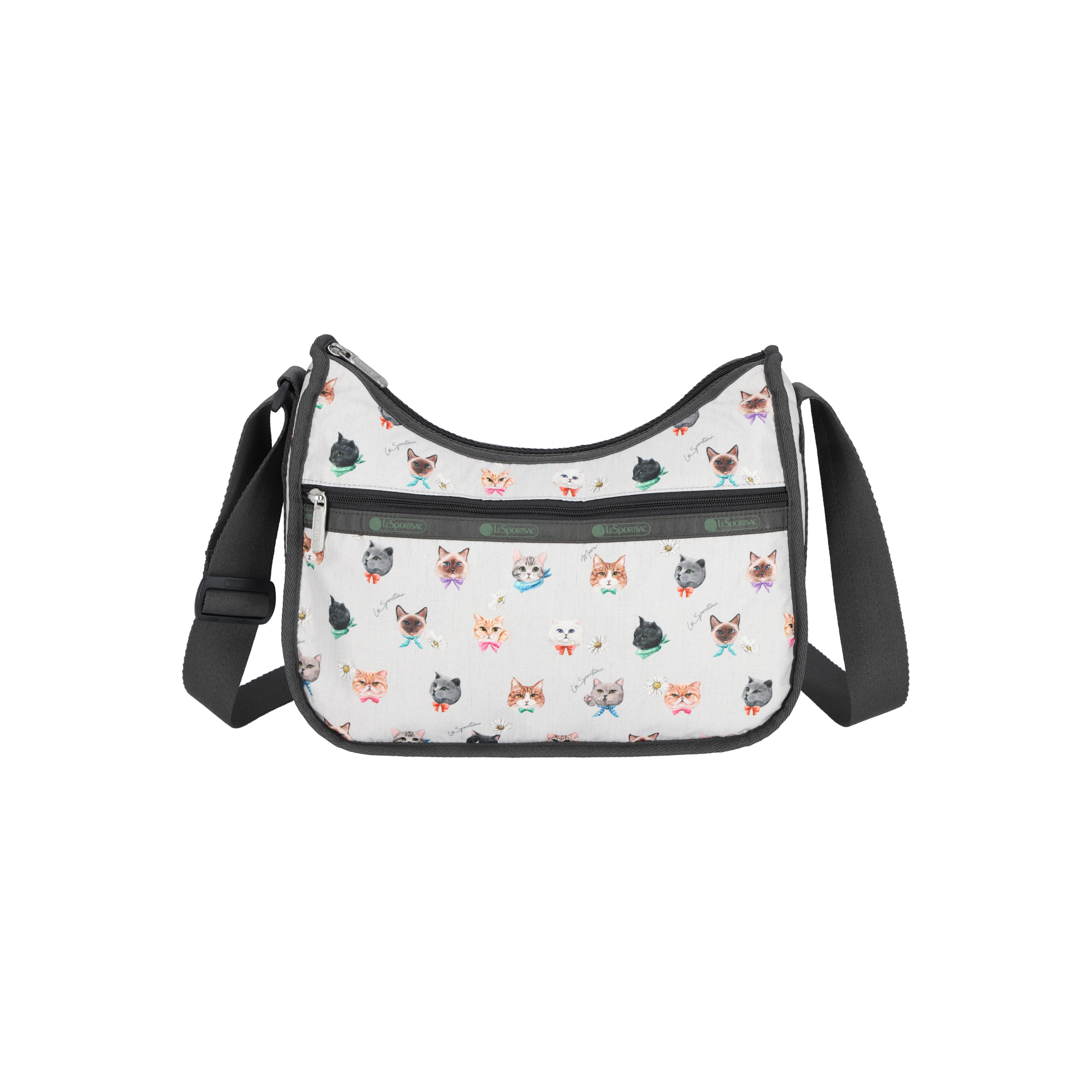 CLASSIC HOBO 經典斜揹袋 (PLAYFUL CATS COOL GRAY)