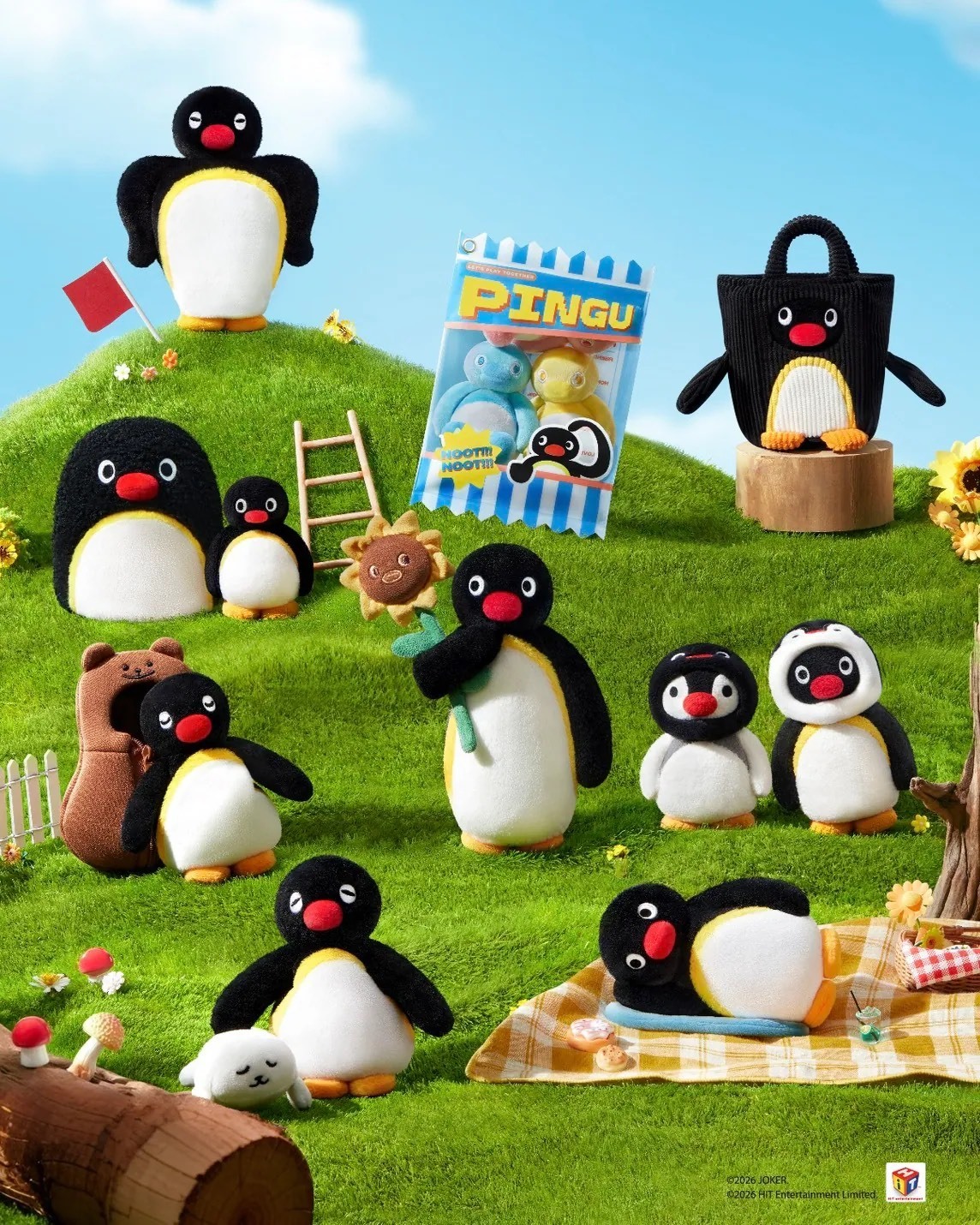 PINGU 企鵝家族 MINI MEME系列毛絨盲盒 鑰匙圈