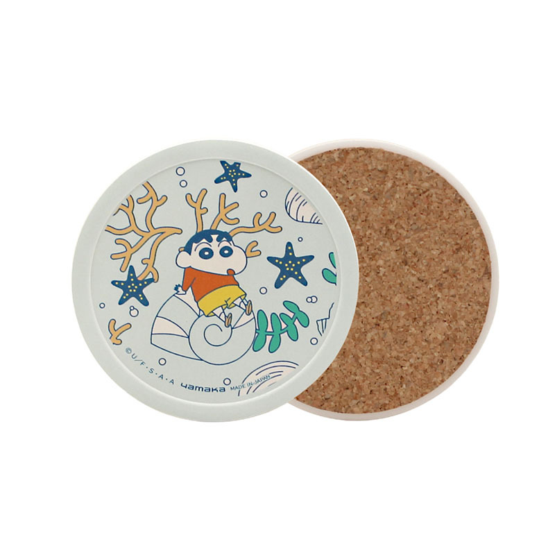 蠟筆小新90MM快乾陶器杯墊-貝殼 CS41-346