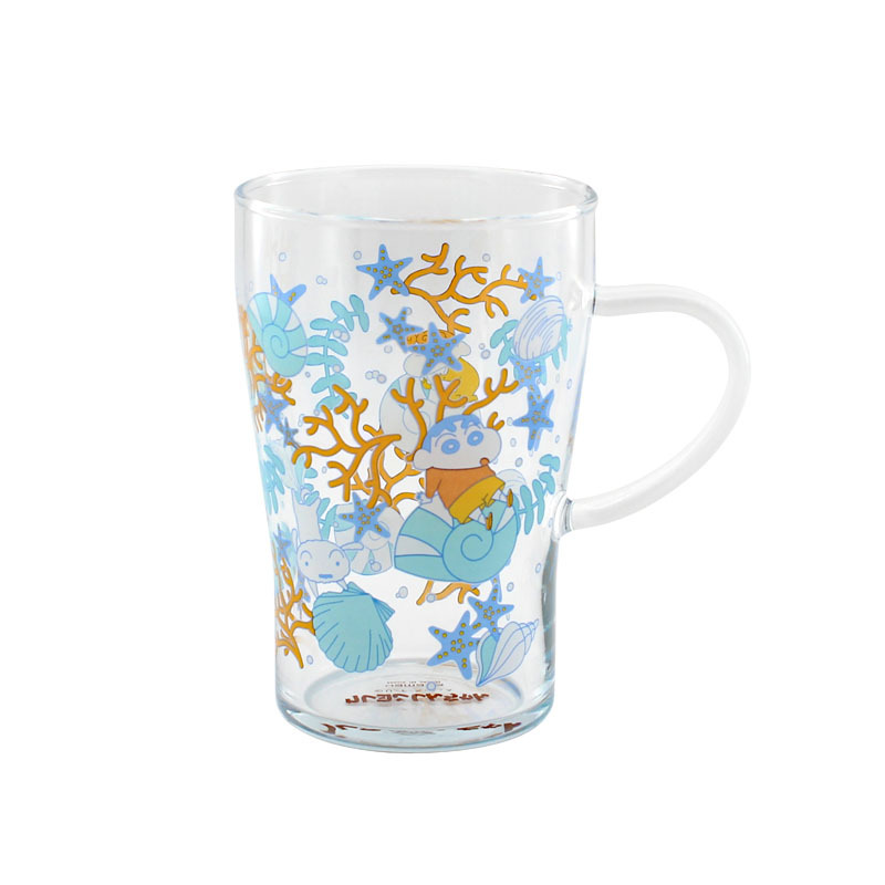 蠟筆小新350ML耐熱玻璃耳杯-貝殼 CS41-815