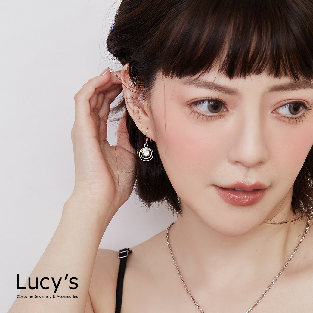 925純銀 光波 耳勾耳環 (127297)