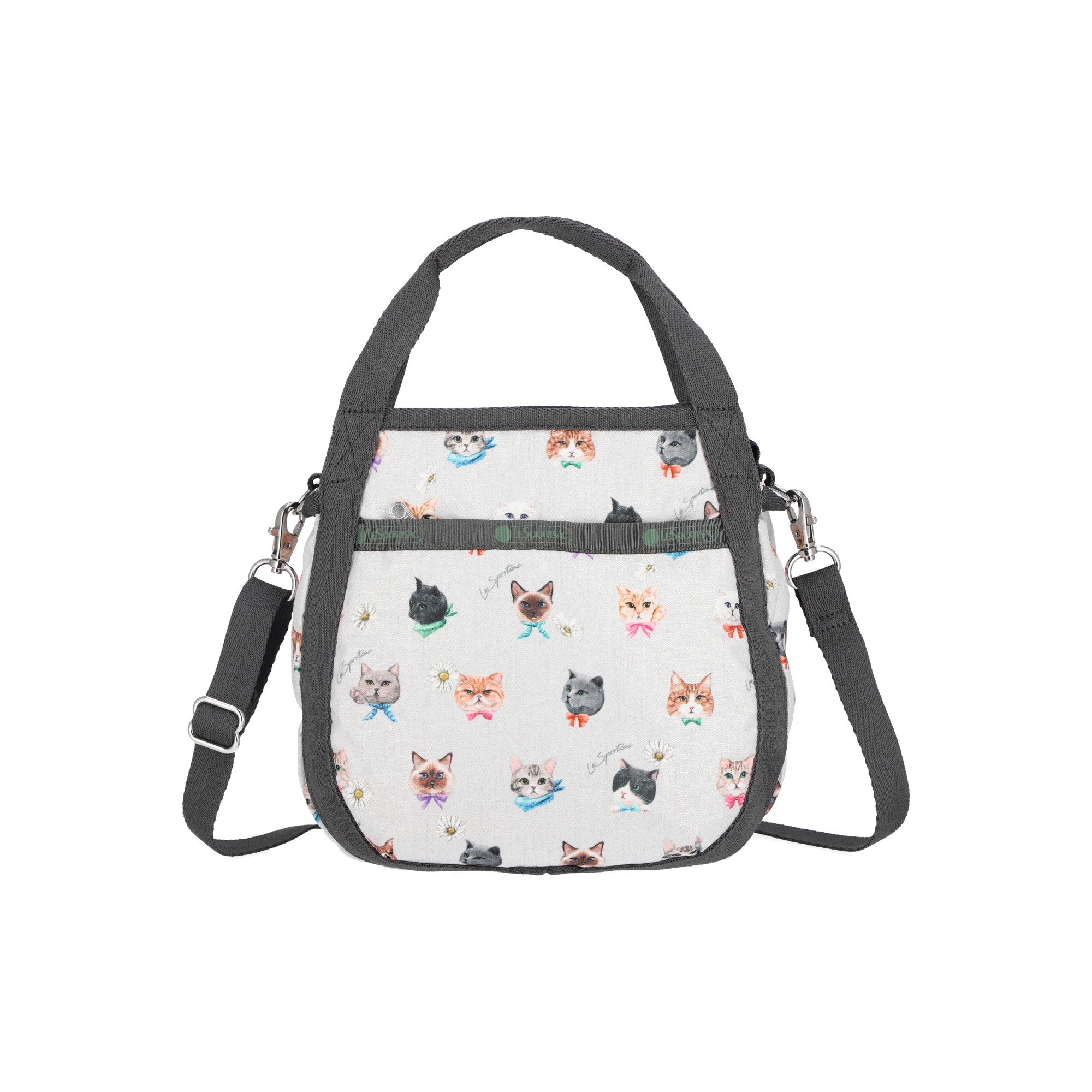 斜背手提兩用包 (PLAYFUL CATS COOL GRAY)