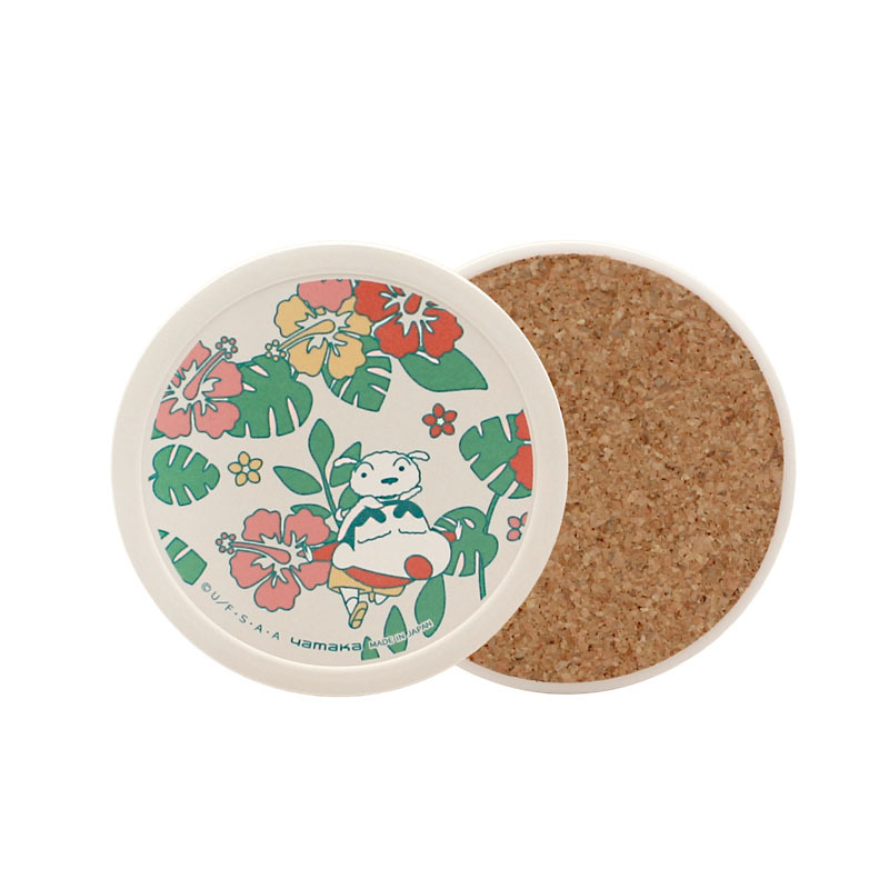 蠟筆小新90MM快乾陶器杯墊-花 CS42-346