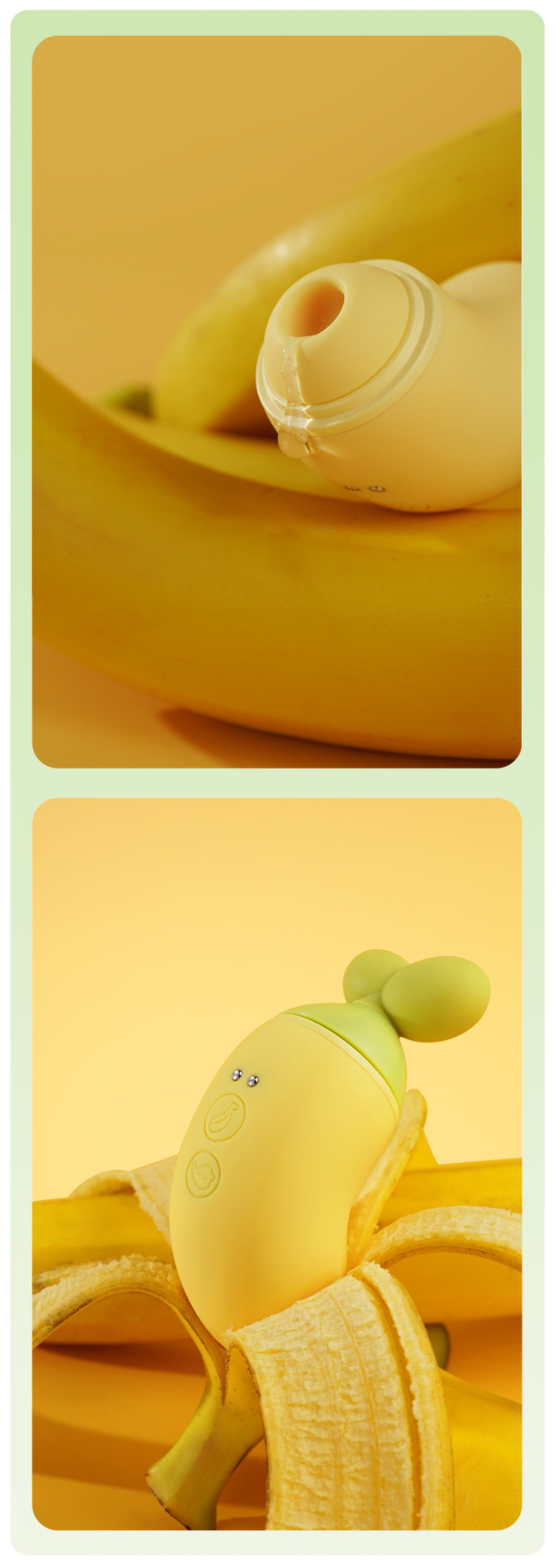 萌萌小蕉友 10段變頻快感逬發強震吮吸USB充電震動按摩器