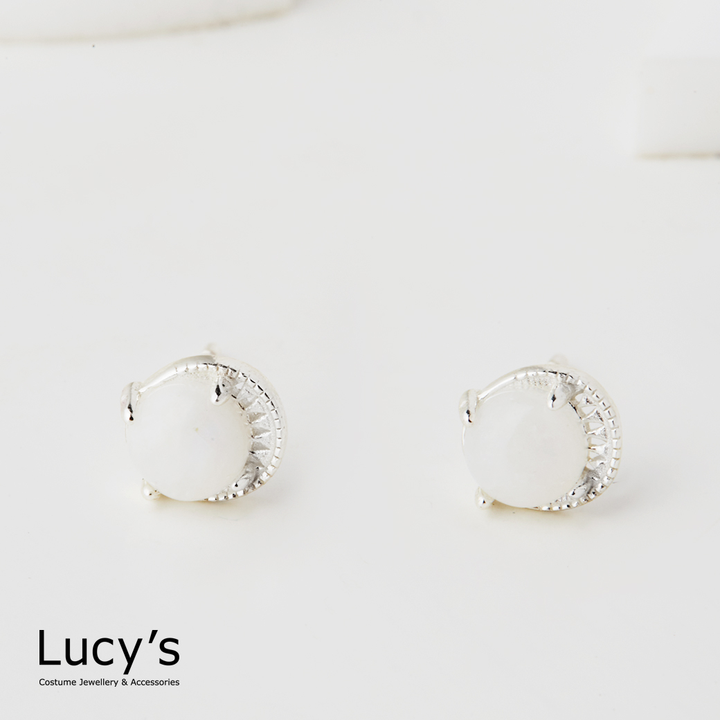 925純銀 月光織影 耳環 (128262)