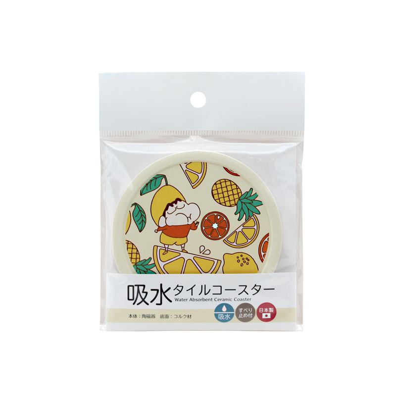 蠟筆小新90MM快乾陶器杯墊-生果 CS42-346