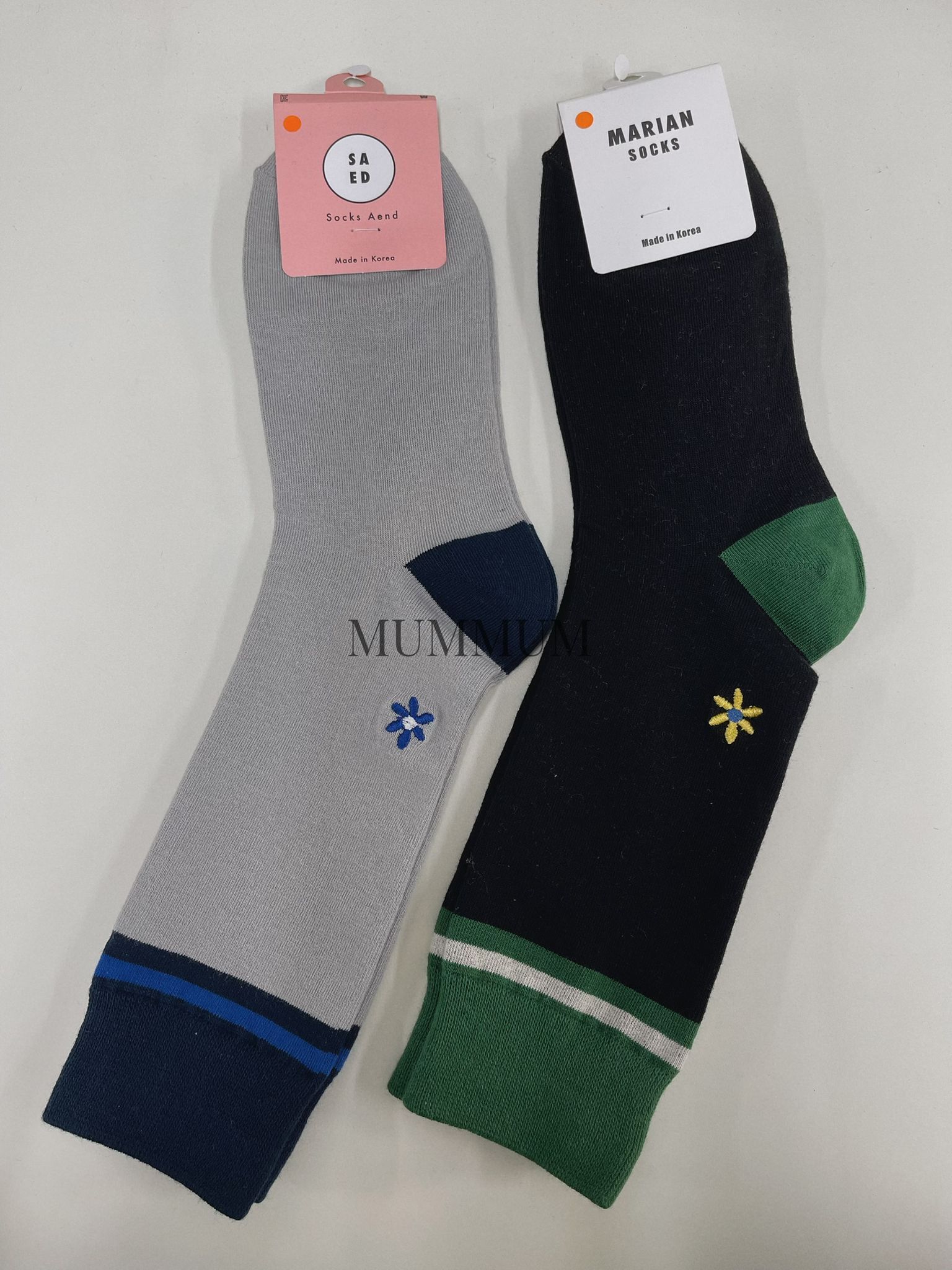 ac1060/一朵花兒拼色系襪