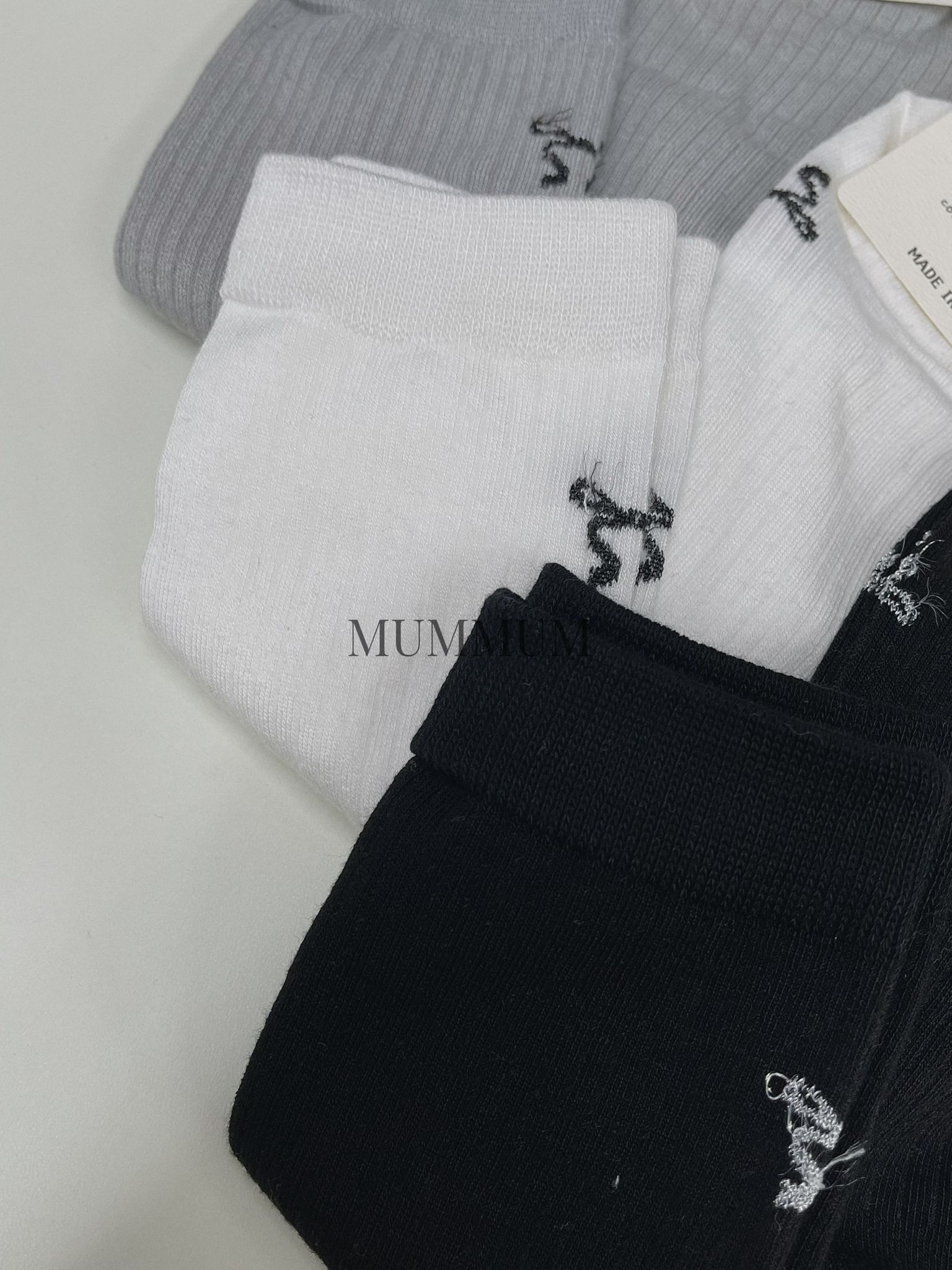 ac1061/刺繡蝴蝶結百搭襪