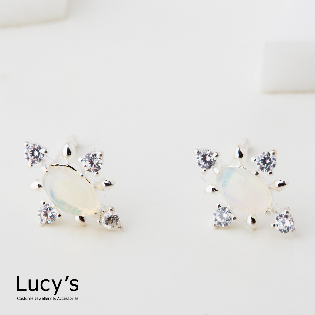 925純銀 幻彩星芒 耳環 (127196)