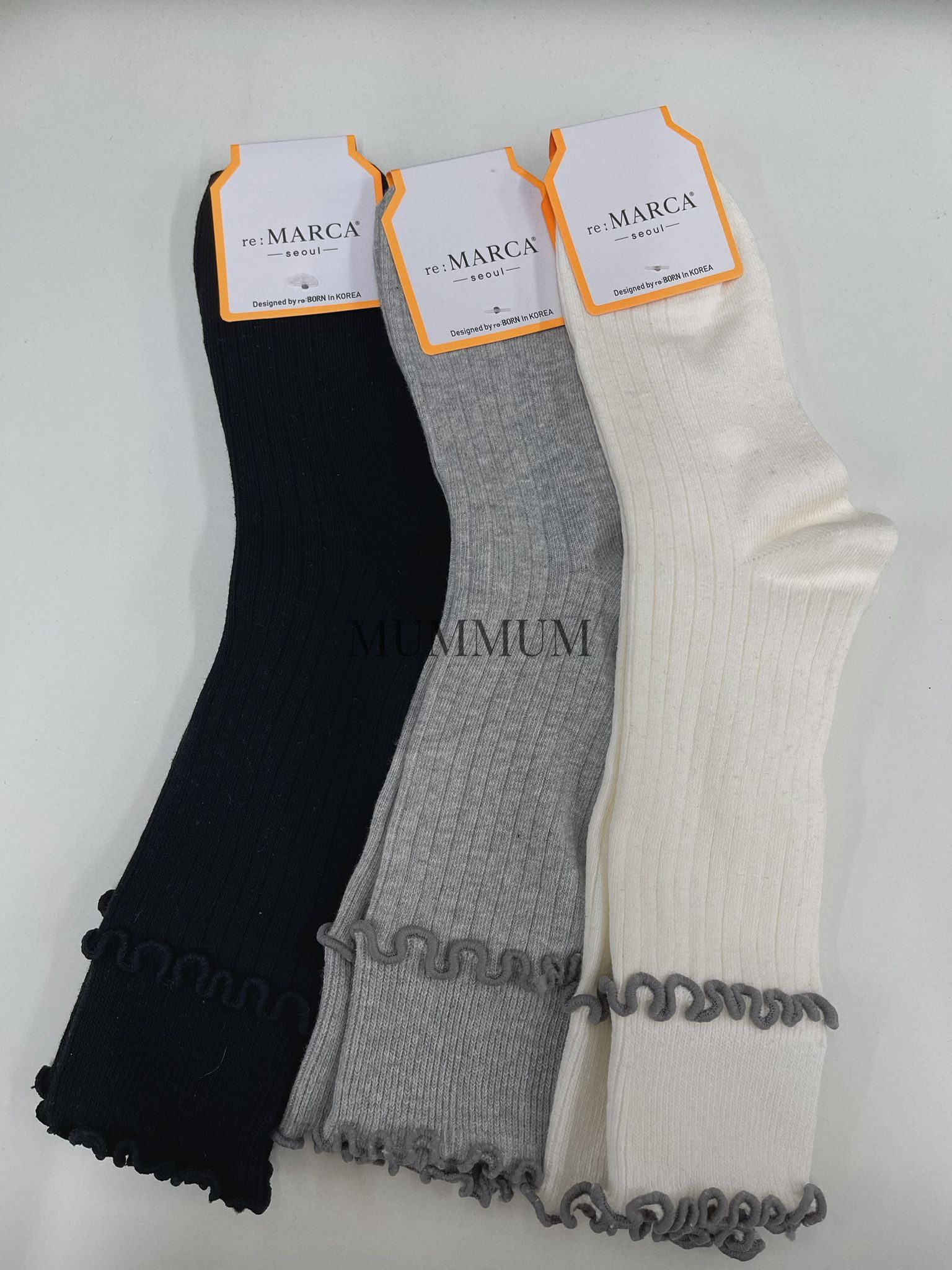 ac1072/雙層小木耳邊襪