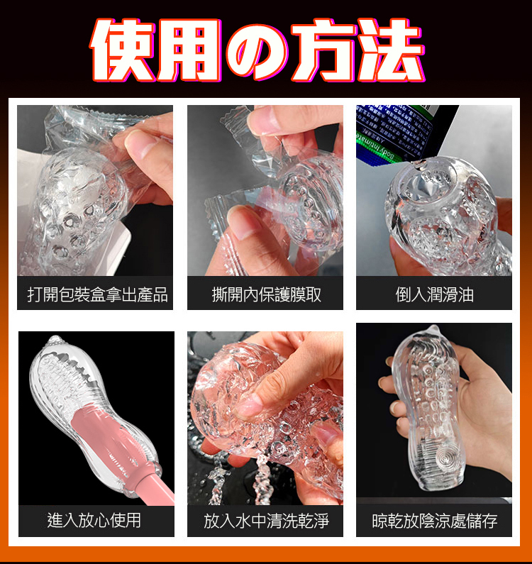 {空}氣負壓，包裹夾吸，男生的敏感區主要集中在頂端位置，內包裹結構可以更好的刺激頂部。 立體通道刺激，特有的螺旋狀結構可排出內部多餘空氣運用，空氣動力學實現激爽的吮吸快感。