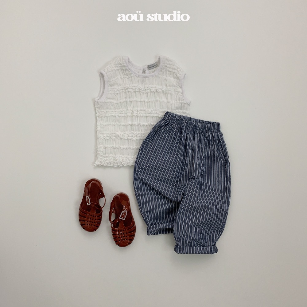 Aou 條紋寬鬆褲 / 2色