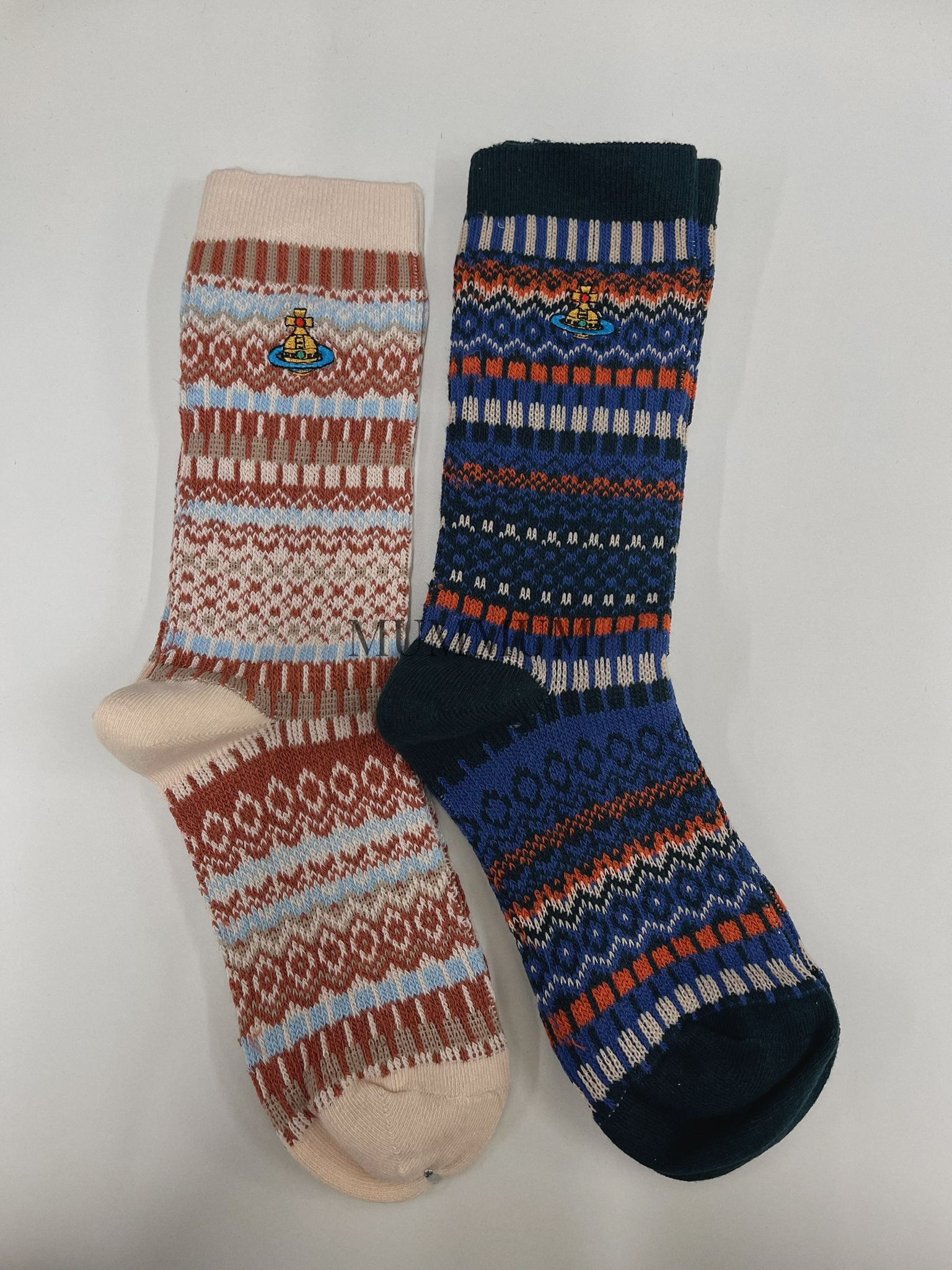 ac1075/星球logo刺繡堆堆襪