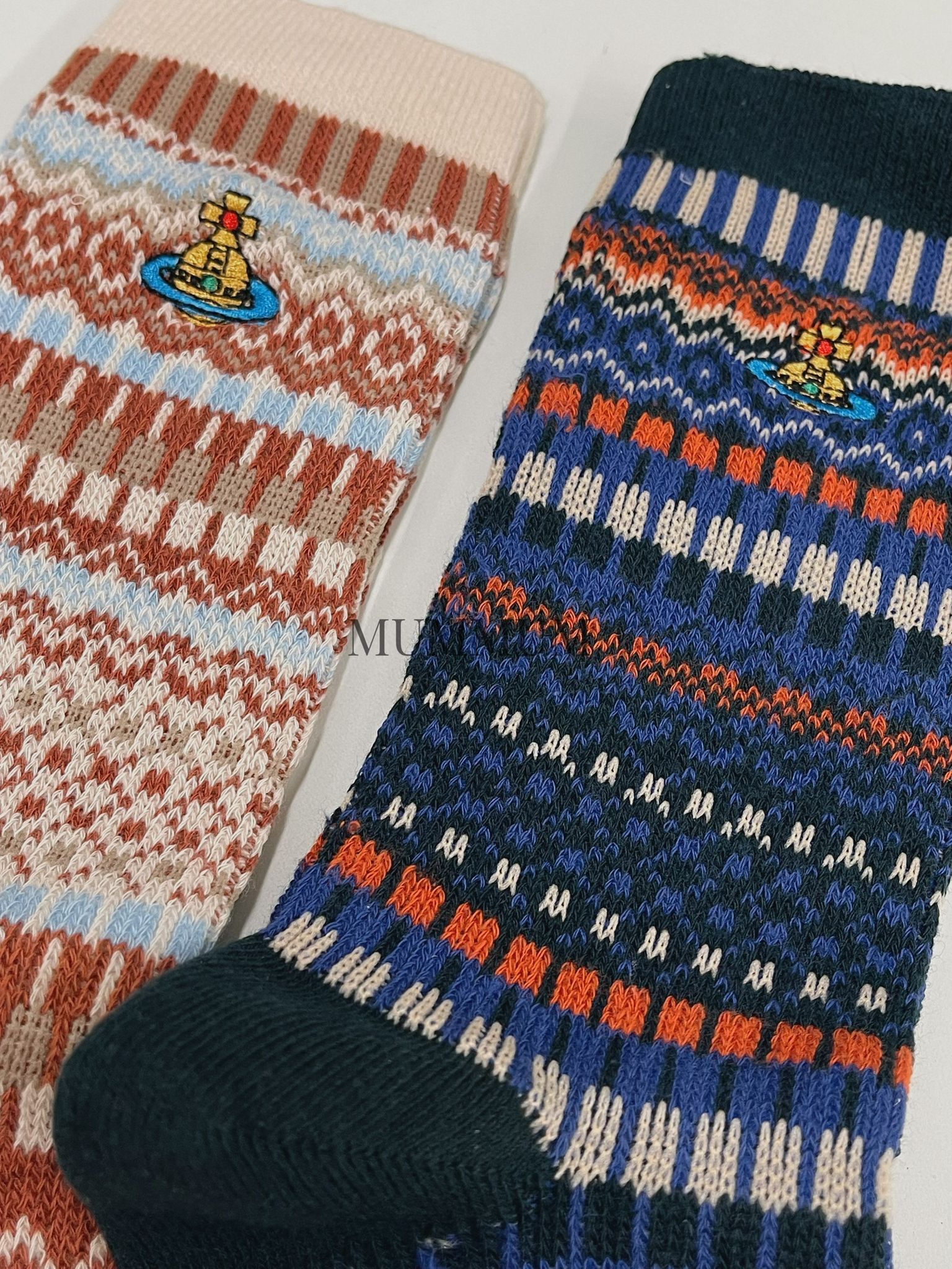 ac1075/星球logo刺繡堆堆襪