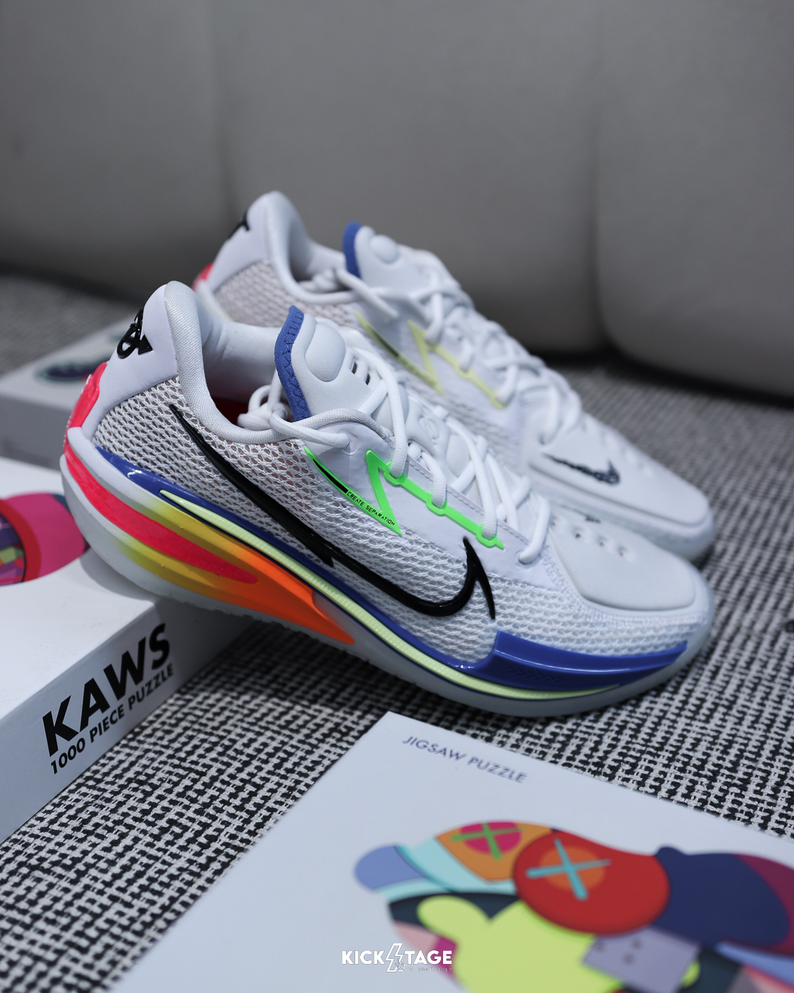 NIKE AIR ZOOM GT CUT 1 'Ghost' 白藍氣墊緩震籃球實戰鞋【DX4112-1