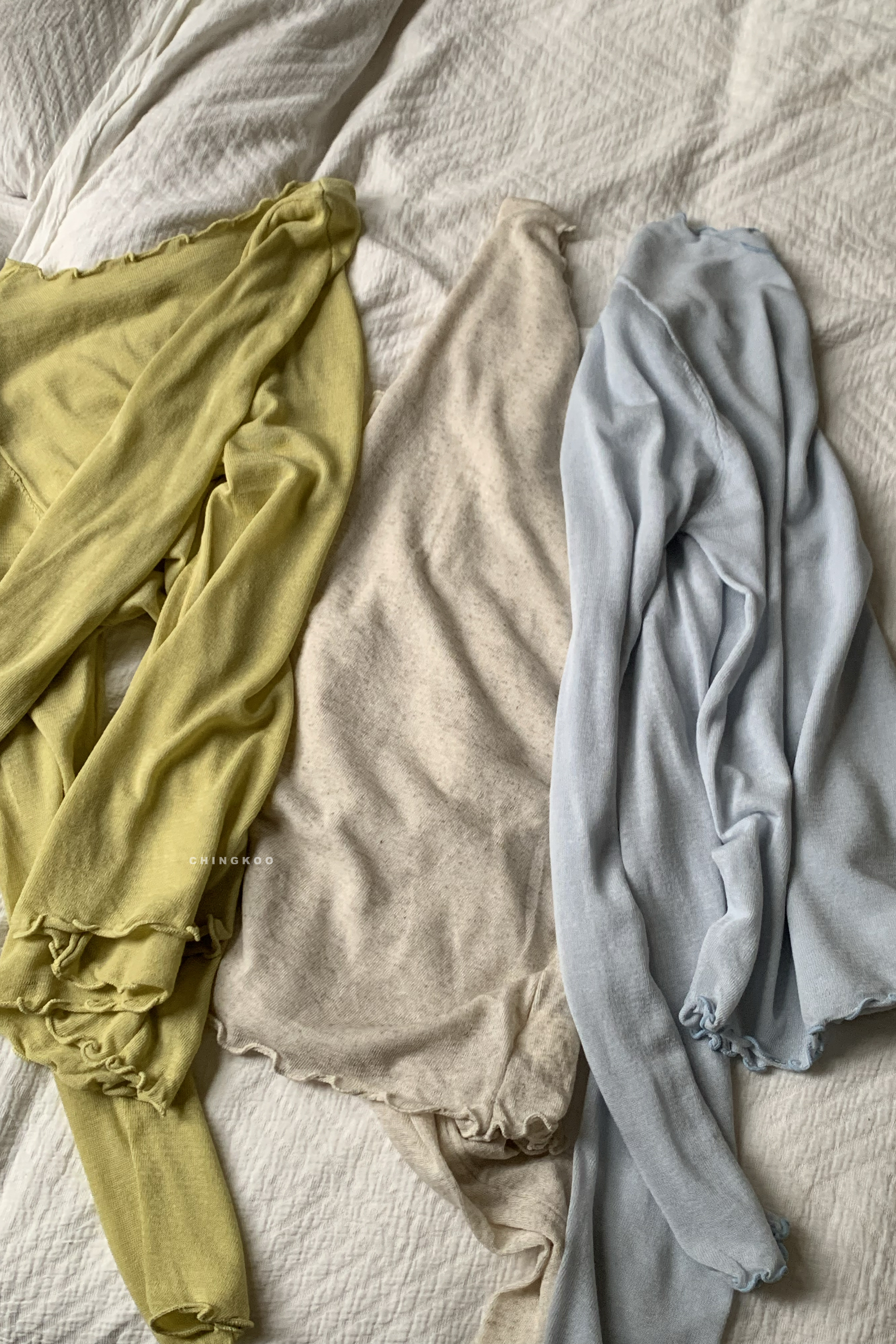 April｜日系滾邊圓領內搭 3色