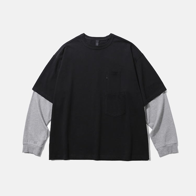 moif - LAYERED VENT L/S TEE - PMF026-01JL02