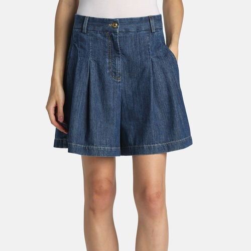 1LS1015-167 [LUISA SPAGNOLI] Gazebo Denim Culottes Blue #542876 1207 (C-K11-E)