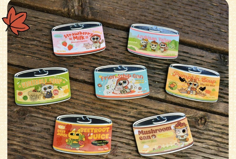 【限量販售】暹羅貓小豆泥-豆泥喵喵谷系列-豆泥罐頭徽章盲盒（1個，6個/套）盲盒販售 隨機出貨