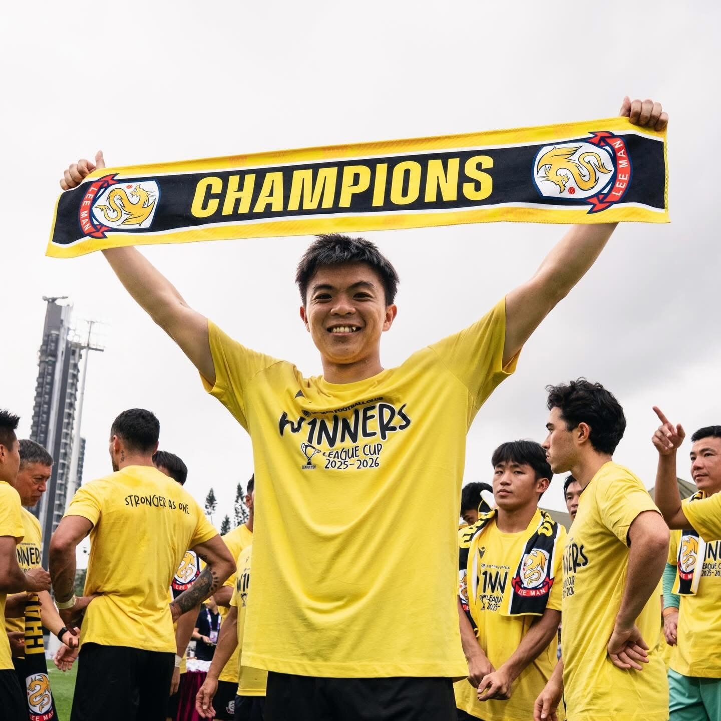 Lee Man Football Club 2025-2026 League Cup Champions Scarf