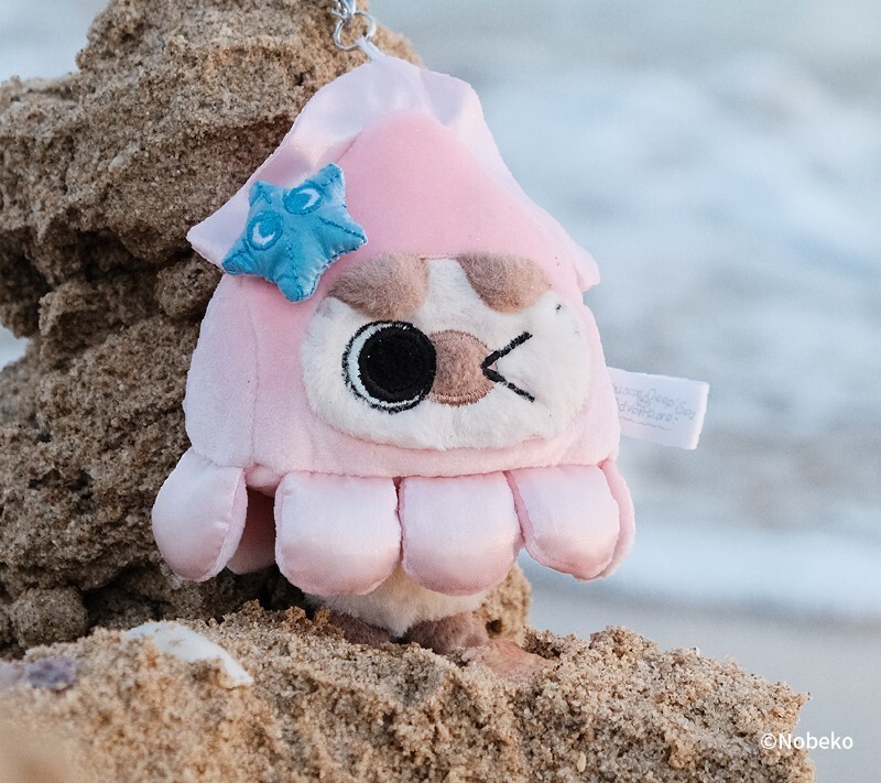 【限量販售】暹羅貓小豆泥-海底兩萬泥系列-毛絨吊飾盲盒（1個，6個/套）盲盒販售 隨機出貨