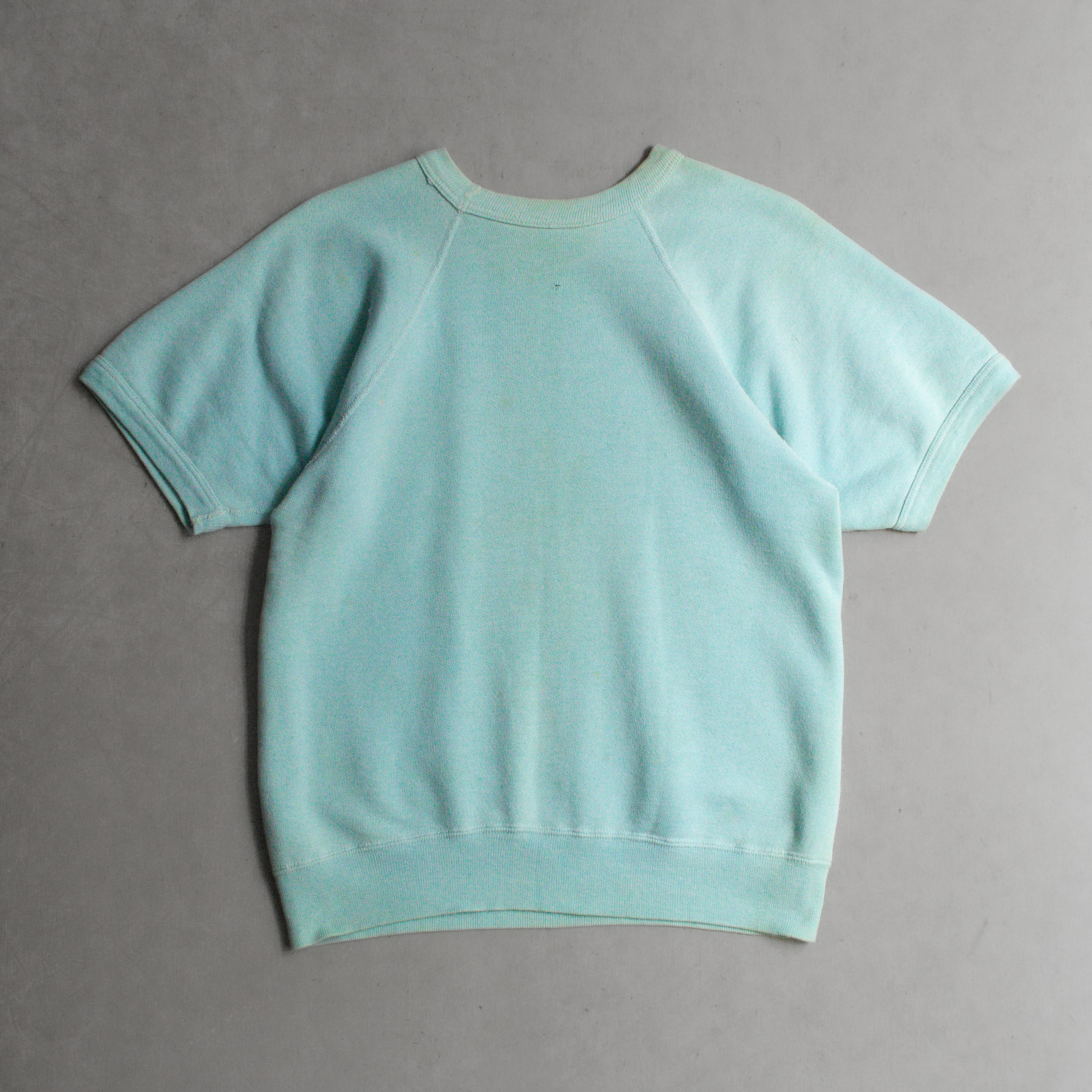 60S VINTAGE S/S SWEATSHIRT 美國 水藍色 拉克蘭 短袖 大學T