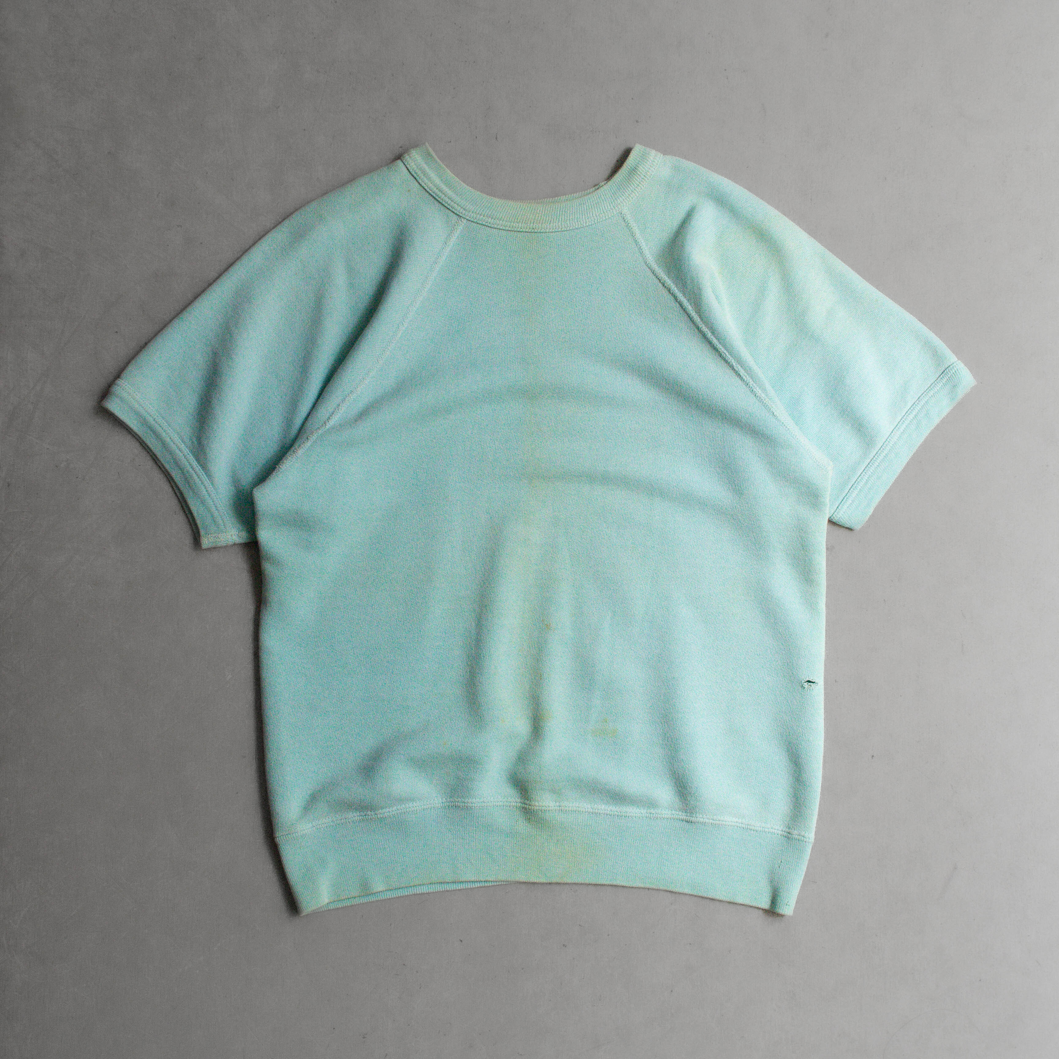 60S VINTAGE S/S SWEATSHIRT 美國 水藍色 拉克蘭 短袖 大學T